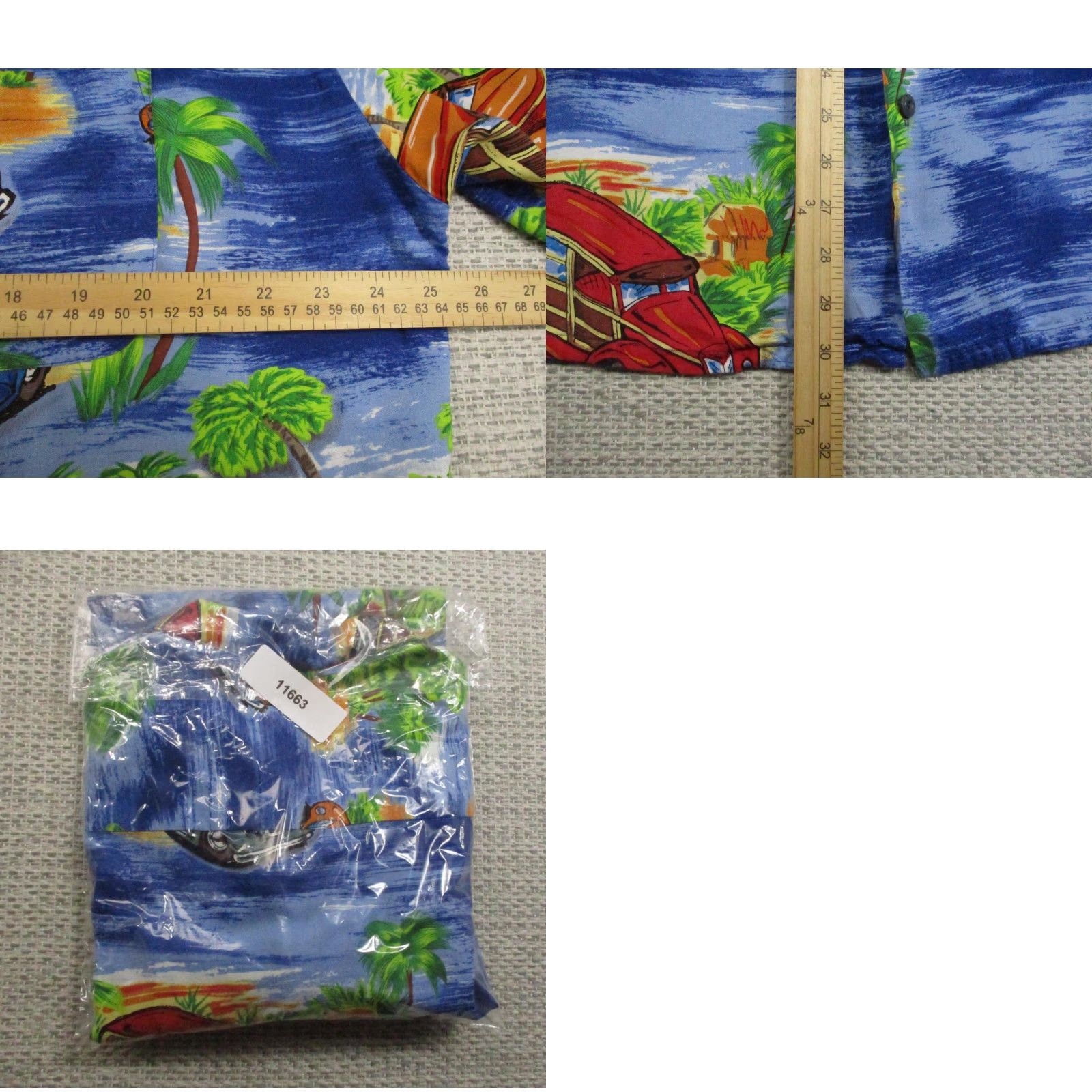 Vintage Pineapple Connection Shirt Mens Large Blue Hawaiian Rayon Car Aloha Print Button-Up Casual Short Sleeve Vintage Mens Size US L / EU 52-54 / 3 - 8 Thumbnail