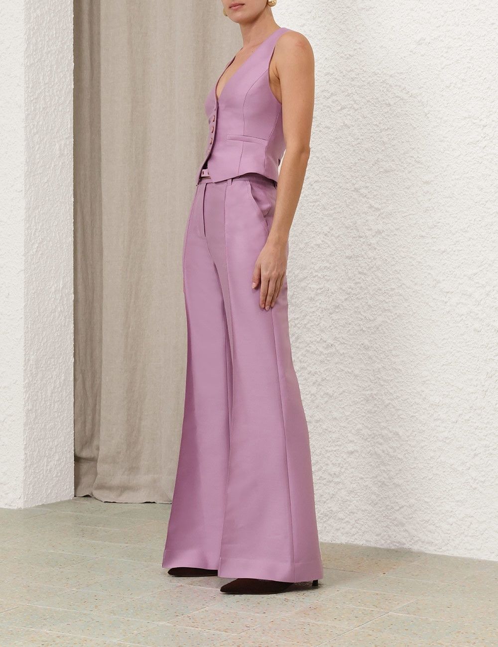 Zimmermann oc11z0825 Illustration Tailored Vest in Lilac Size M / US 6-8 / IT 42-44 - 3 Thumbnail