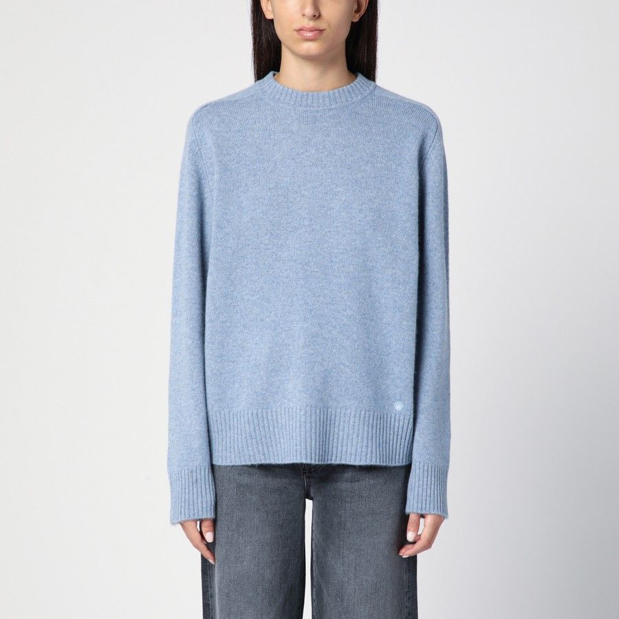 Loulou de Saison o1d2blof0824 Melange Cashmere Jumper in Blue Size S / US 4 / IT 40 - 1 Thumbnail