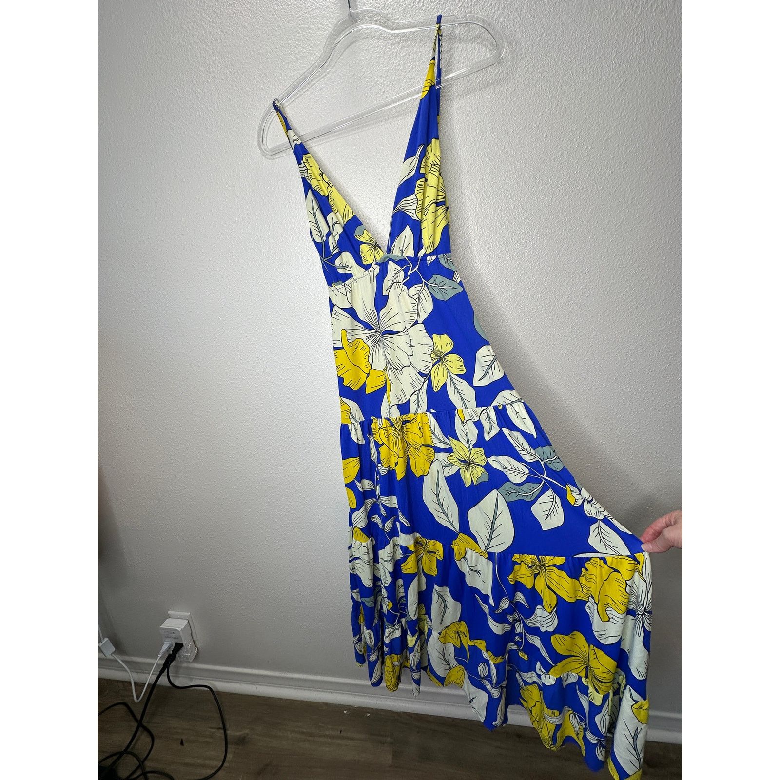 Other Maaji Yellow White Blue SandCastle Sleeveless Maxi Dress S Size S / US 4 / IT 40 - 4 Thumbnail