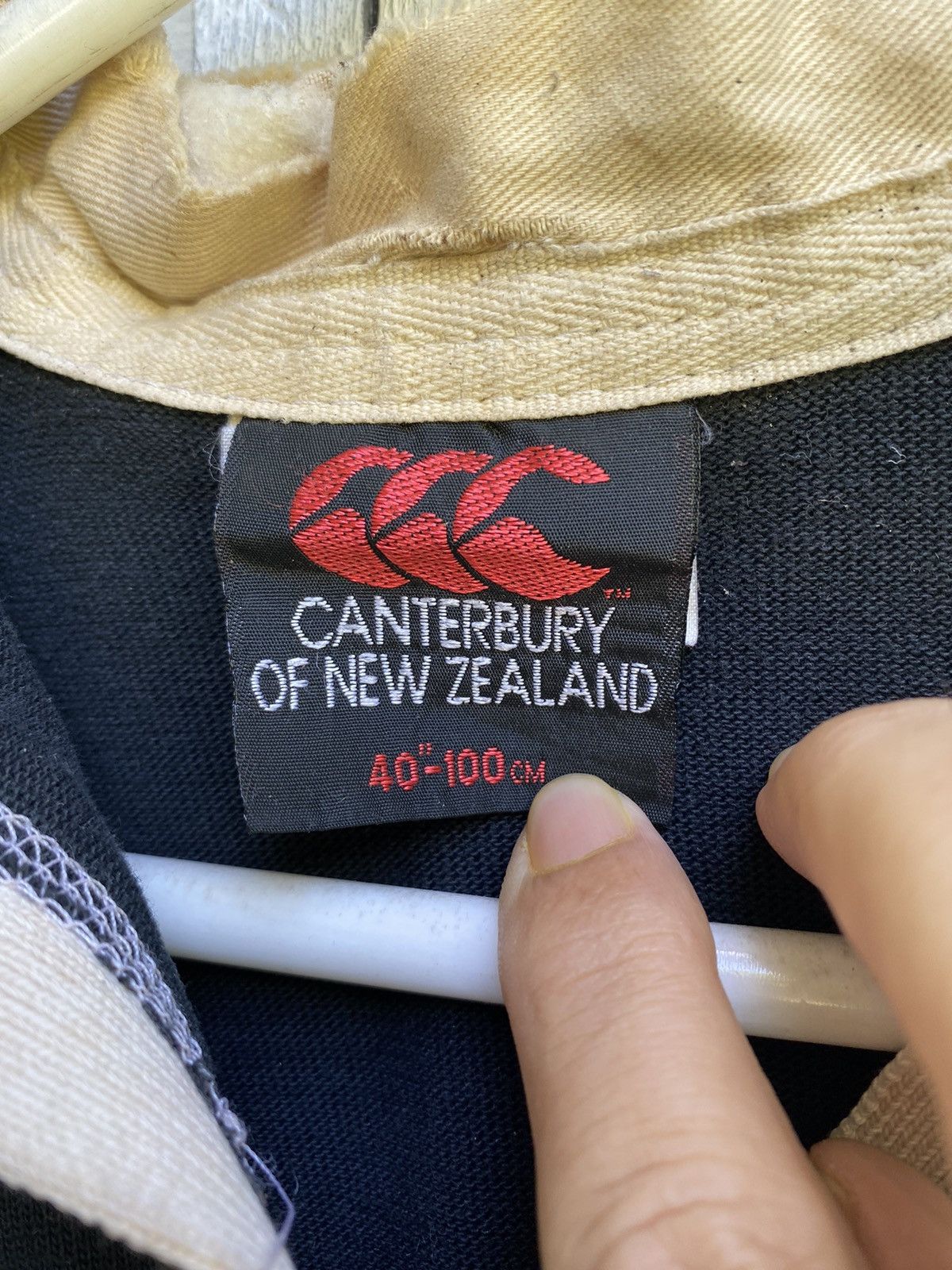 All Blacks × Canterbury of New Zealand × Vintage Vintage Thrashed Distressed Canterburry All Black Rugby L/S Size US M / EU 48-50 / 2 - 7 Thumbnail