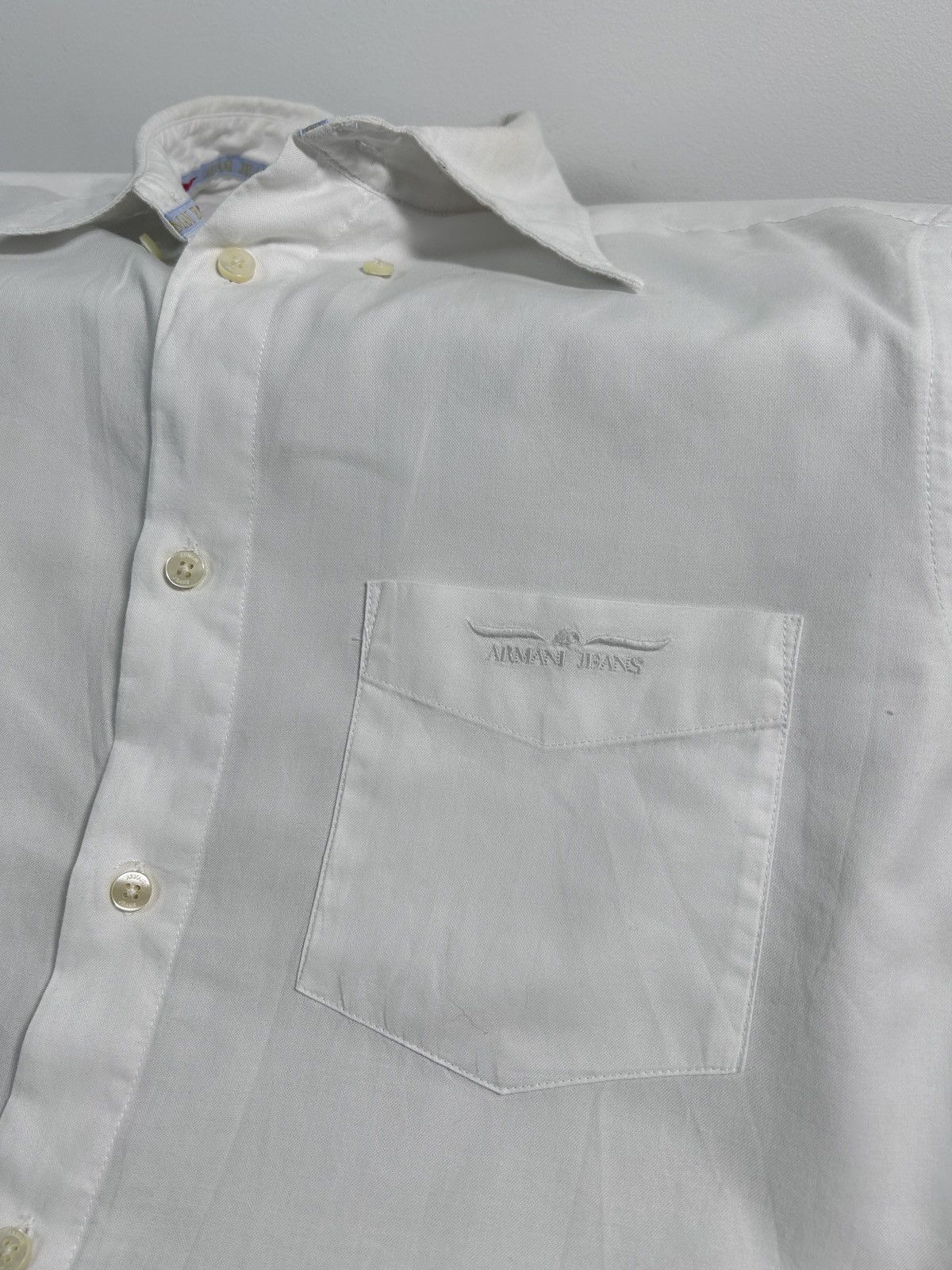 Emporio Armani Emporio Armani White Shirt Size US L / EU 52-54 / 3 - 3 Thumbnail