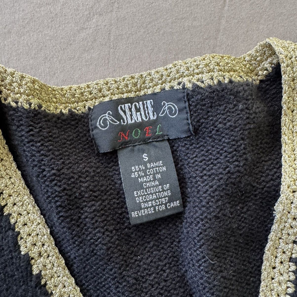 Other Vintage 90s Segue Noel Floral Christmas Sweater Vest Size S / US 4 / IT 40 - 3 Thumbnail