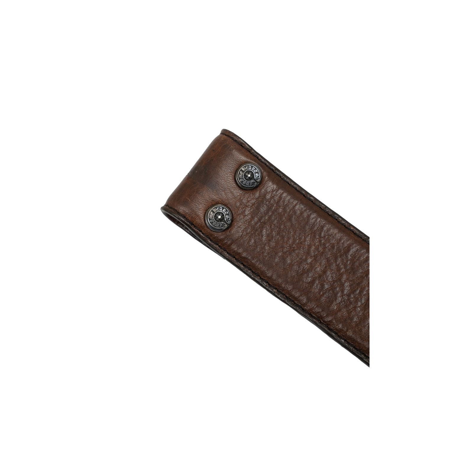 Chrome Hearts Brown Leather Belt Strap Size 38 - 2 Thumbnail