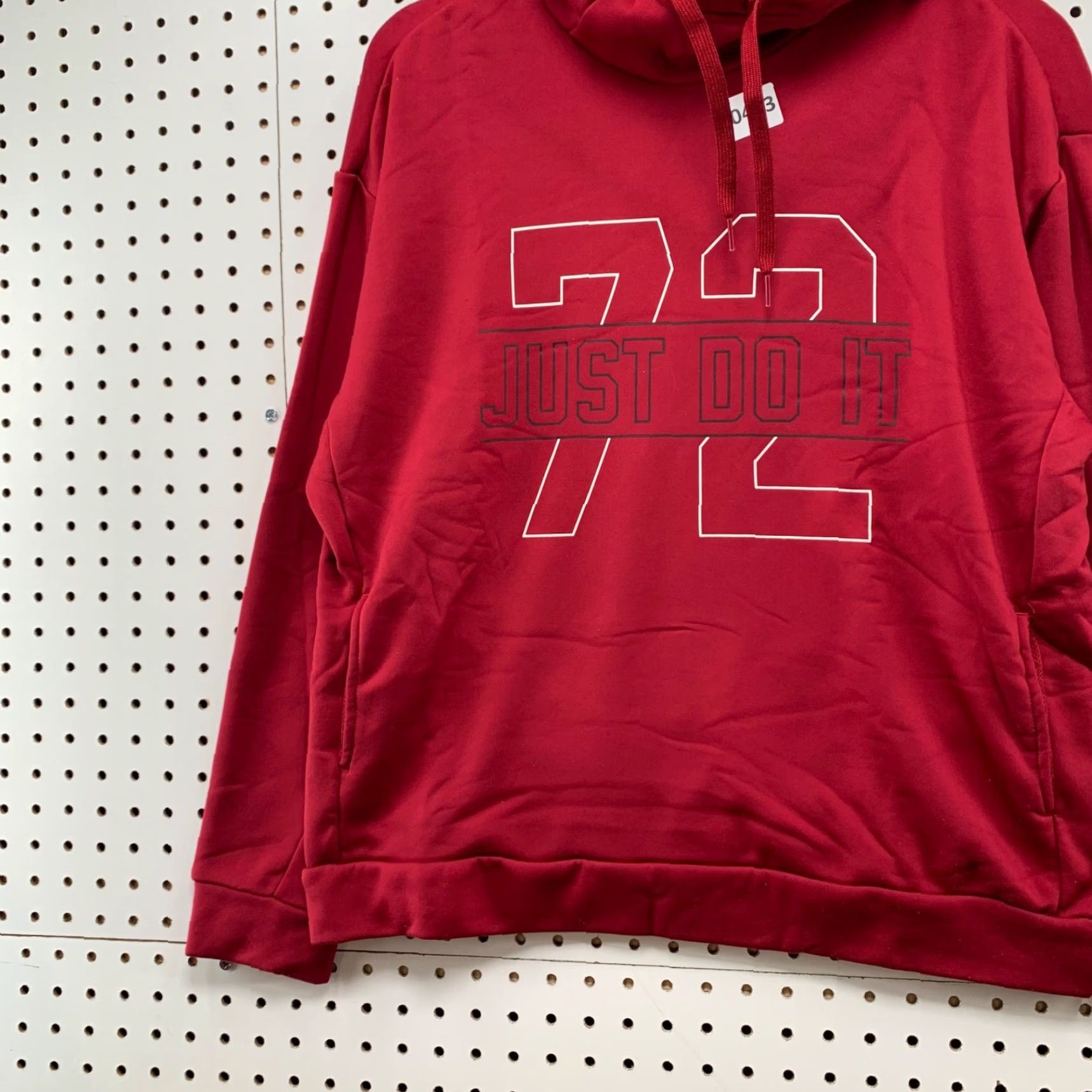 Nike Nike Hoodie Mens Small Red JUST DO IT 72 Spell Out Hooded 22x24 Sweatshirt Size US S / EU 44-46 / 1 - 5 Thumbnail