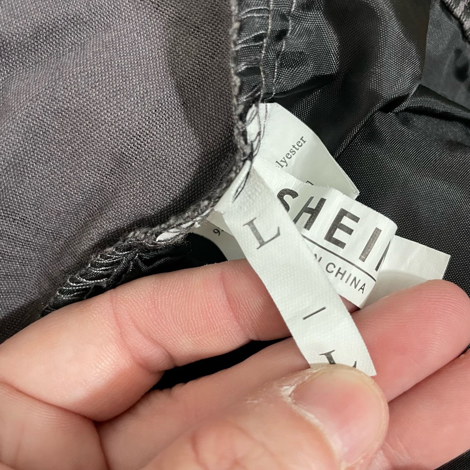 Shein Shein Gray Plaid Straight Leg Lightweight Pants - Size Large Size 36" / US 14 / IT 50 - 4 Thumbnail