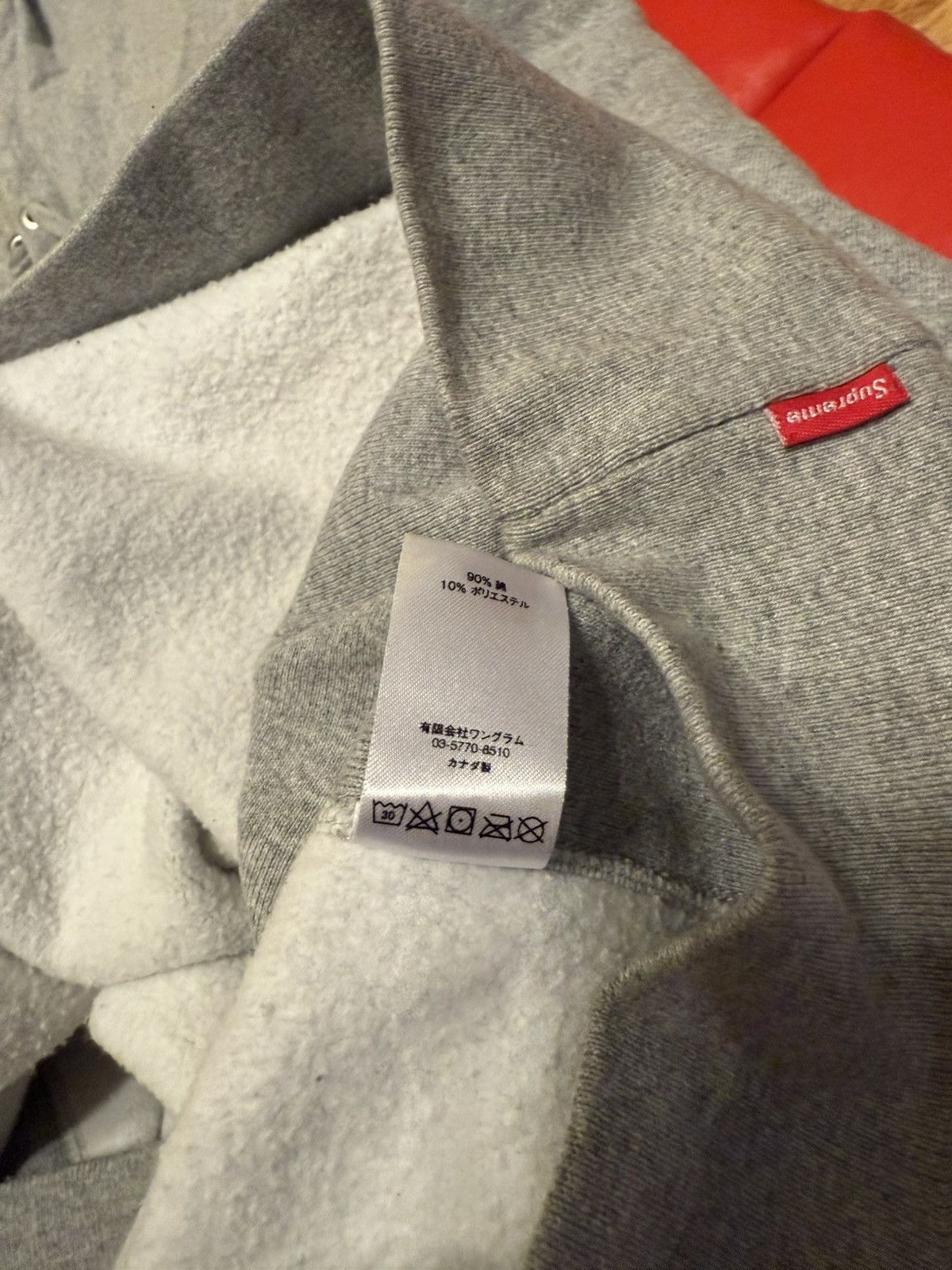 Supreme FW17 Supreme Box Logo Hooded Sweatshirt Grey Orange XL Size US XL / EU 56 / 4 - 8 Thumbnail