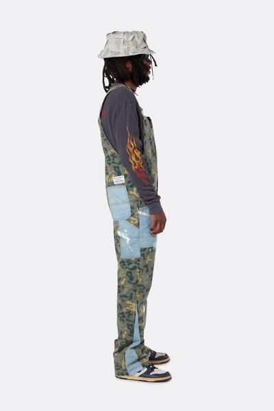 Gallery Dept. o1gr1nt0426 GD Flare Overall in Washed Camo Size US 34 / EU 50 - 6 Thumbnail