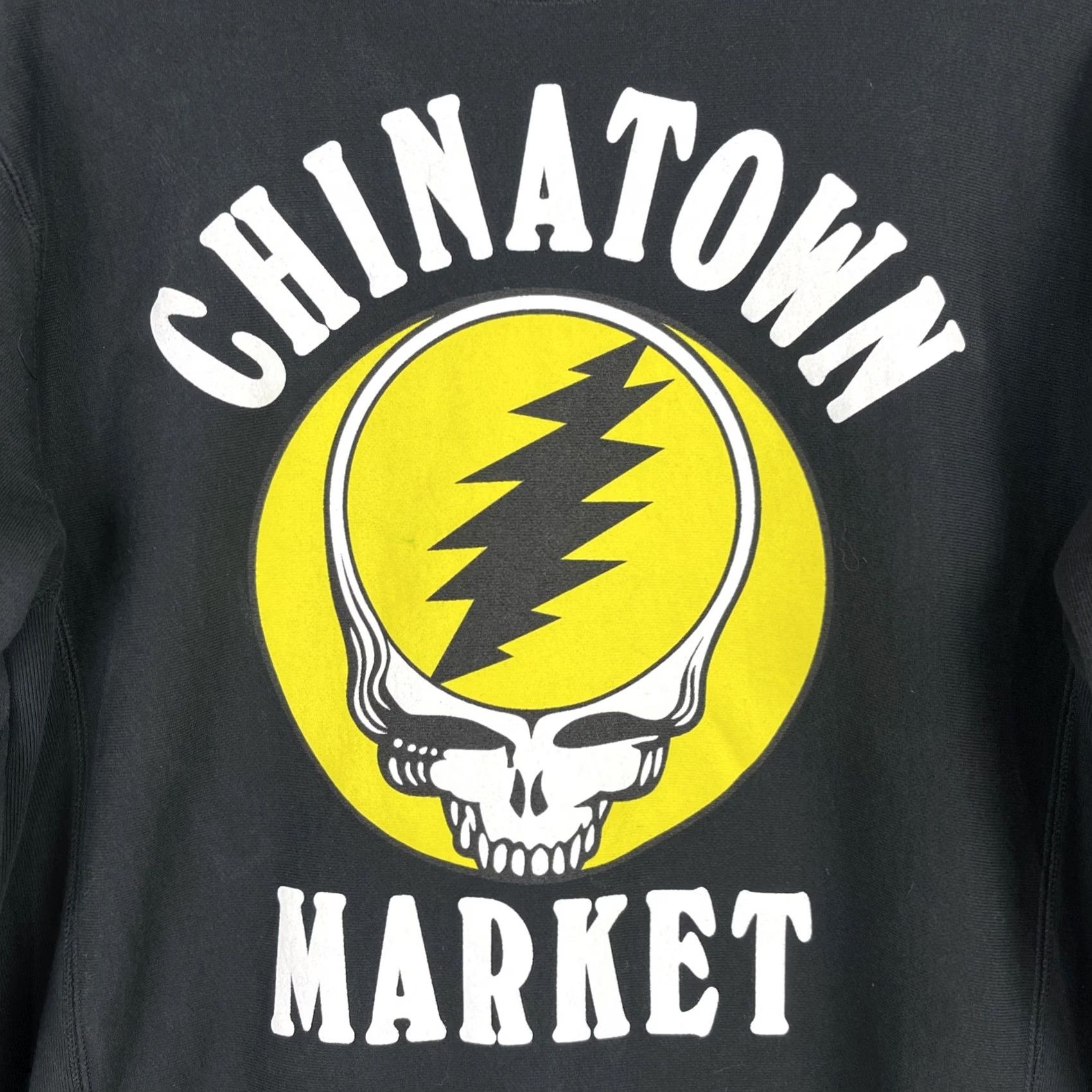 Vintage VINTAGE Grateful Dead Chinatown Market Sweatshirt Mens M Black Graphic Print Deadtown Market Size US M / EU 48-50 / 2 - 3 Thumbnail