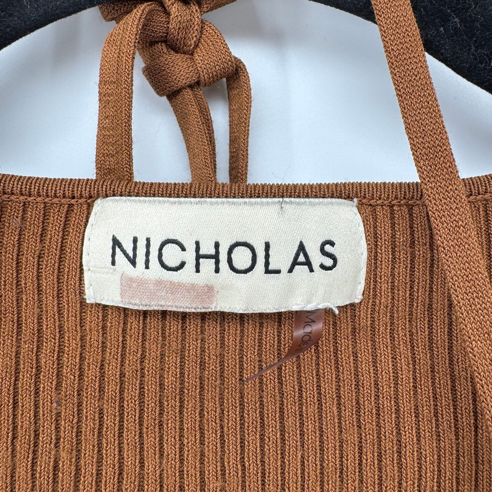 NICHOLAS Nicholas Women's Amara Knit Halter Mixed Rib Long Sleeve To Size M / US 6-8 / IT 42-44 - 4 Thumbnail
