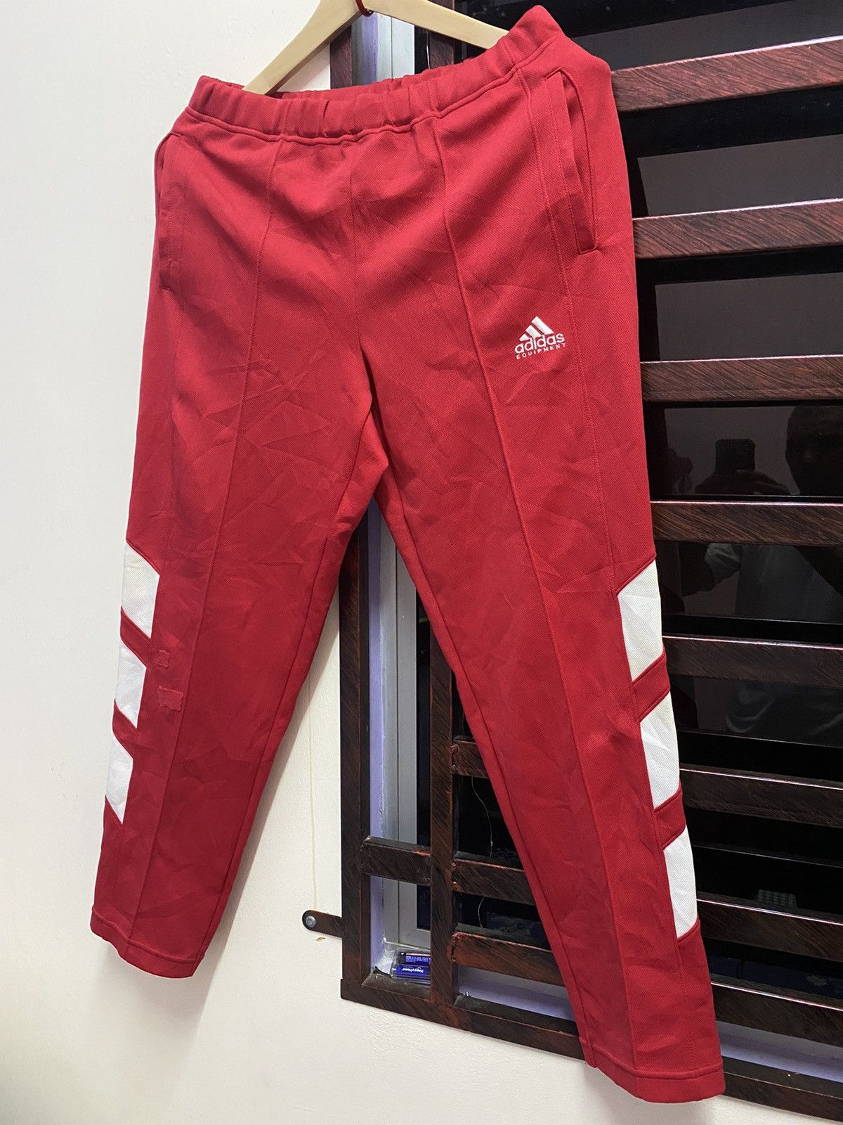 Adidas Vintage basketball warm up pants snap on striped