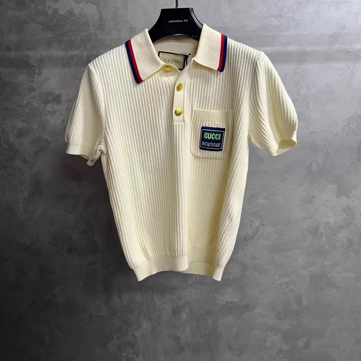 Gucci Gucci cream collared knit short-sleeve Polo shirt XS Size XS / US 0-2 / IT 36-38 - 1 Thumbnail