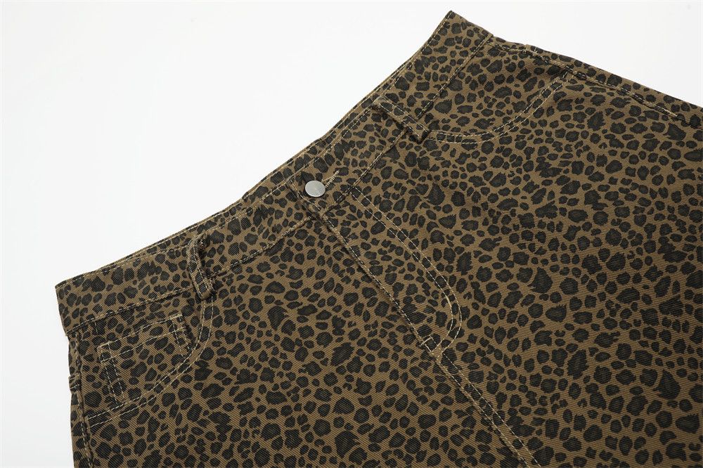 Japanese Brand Retro loose workwear leopard print machete denim shorts Size US 32 / EU 48 - 4 Thumbnail