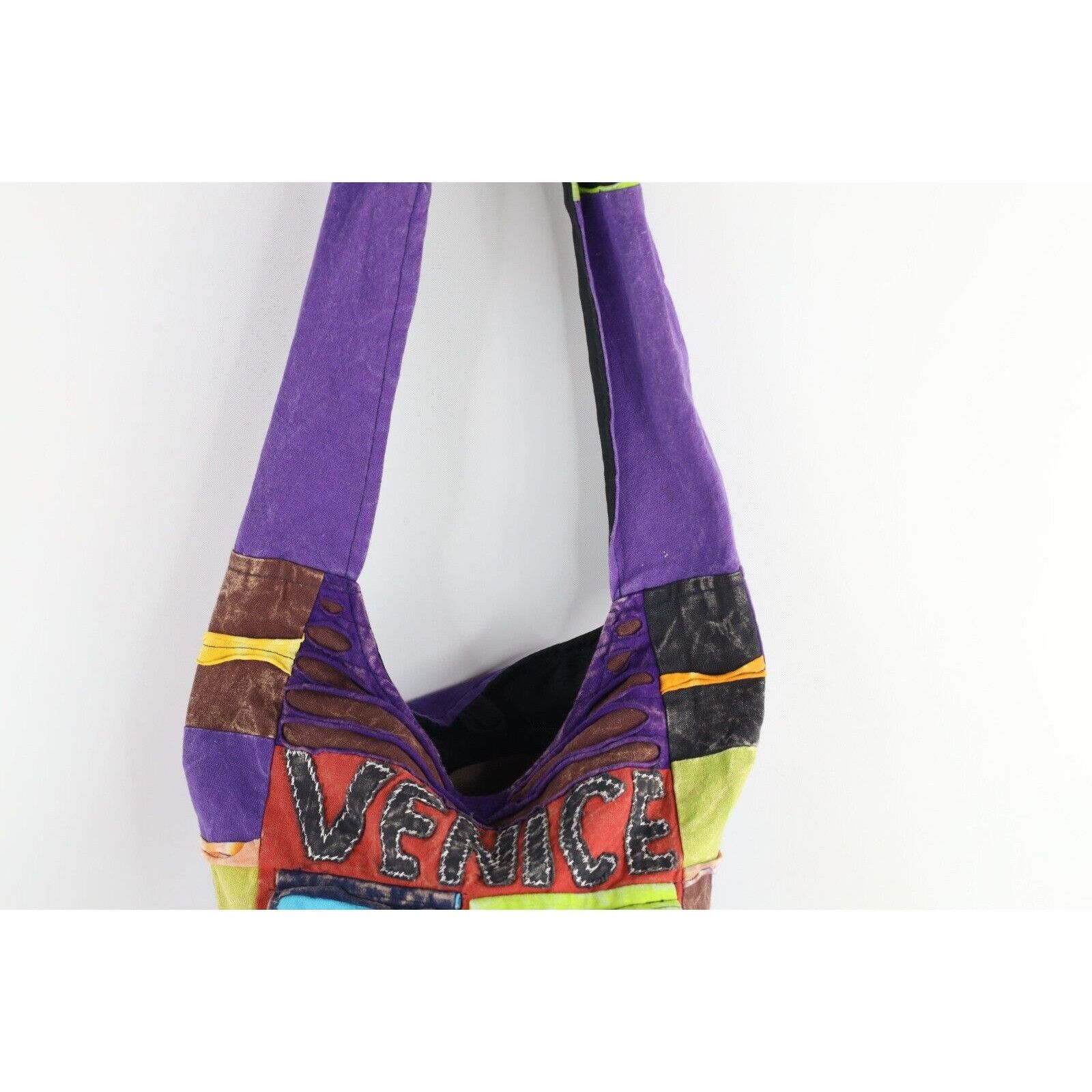 Vintage Vintage 90s Acid Wash Rainbow Peace Sign Venice Bag Size ONE SIZE - 3 Thumbnail