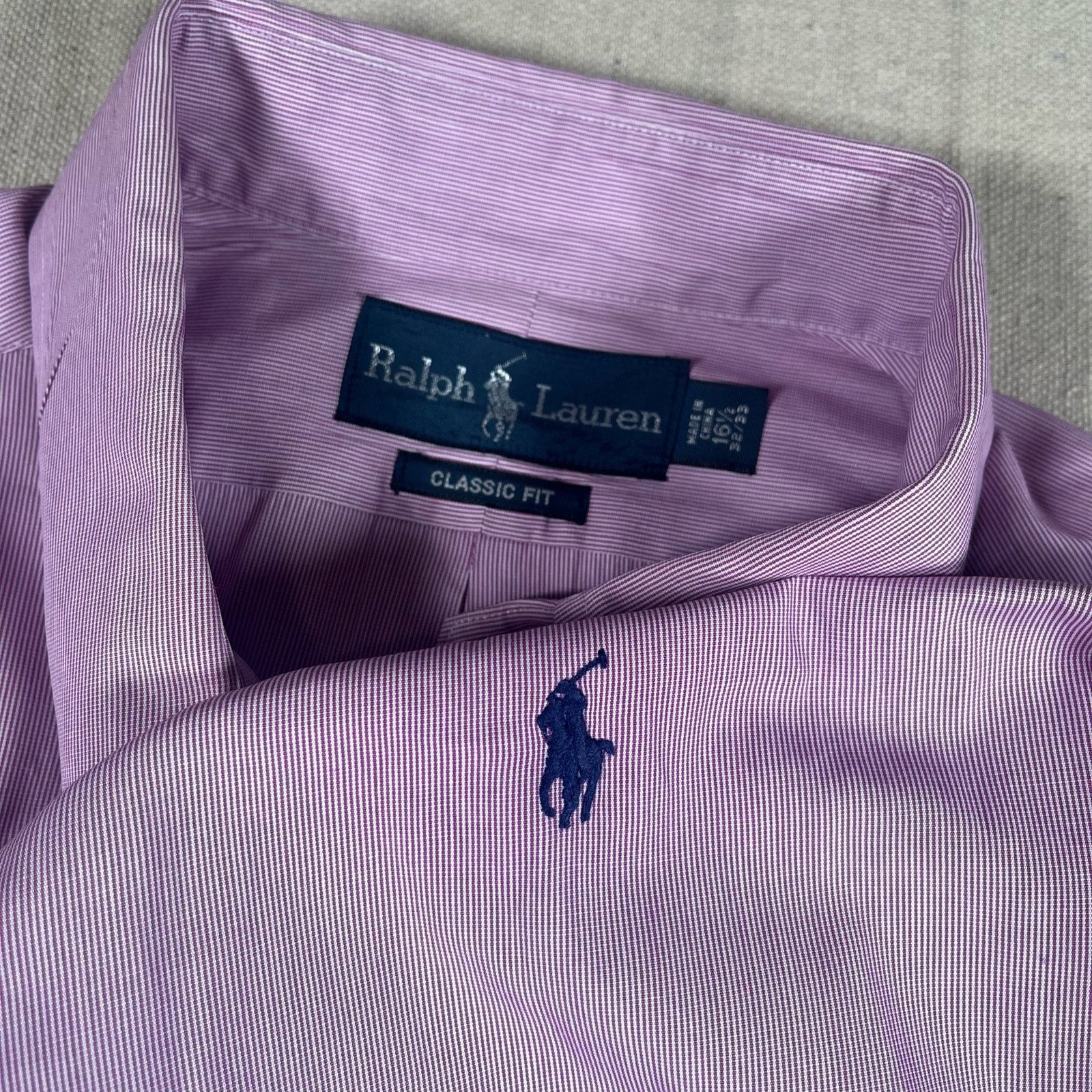 Polo Ralph Lauren Y2K Polo Ralph Lauren Mens 16.5/33 XL Long Sleeve Red White Size US XL / EU 56 / 4 - 1 Thumbnail