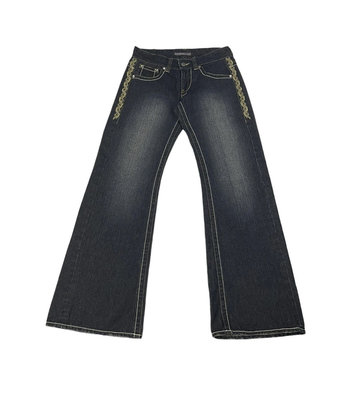 Japanese Brand Royal Party Japan Flare Jeans Size US 29 - 3 Thumbnail