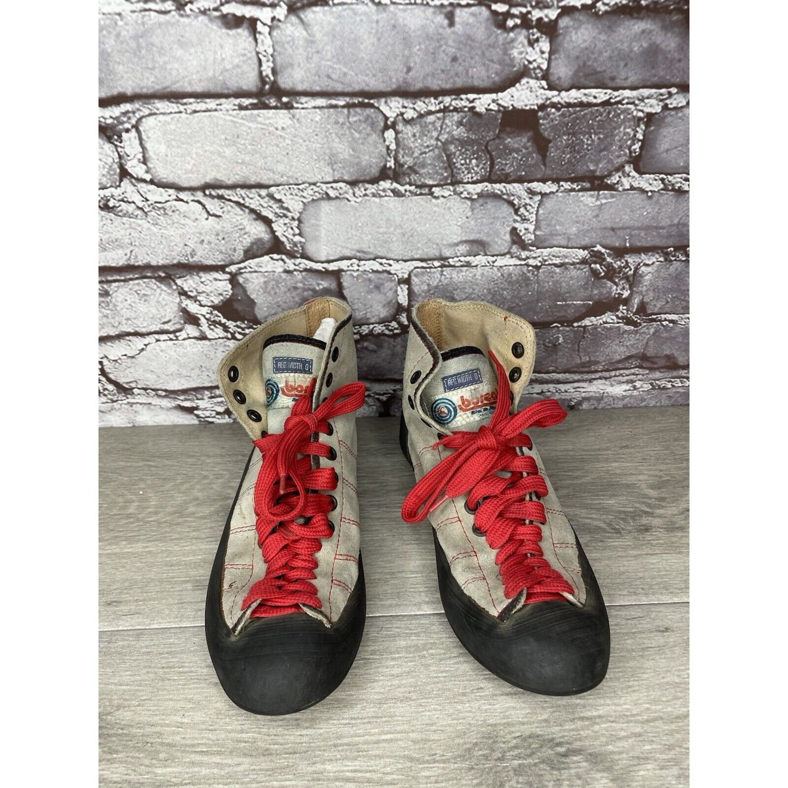 Other Boreal VTG Gray Fire High Tops Taupe Red Lace Climbing Shoes Size US 6 / IT 36 - 4 Thumbnail