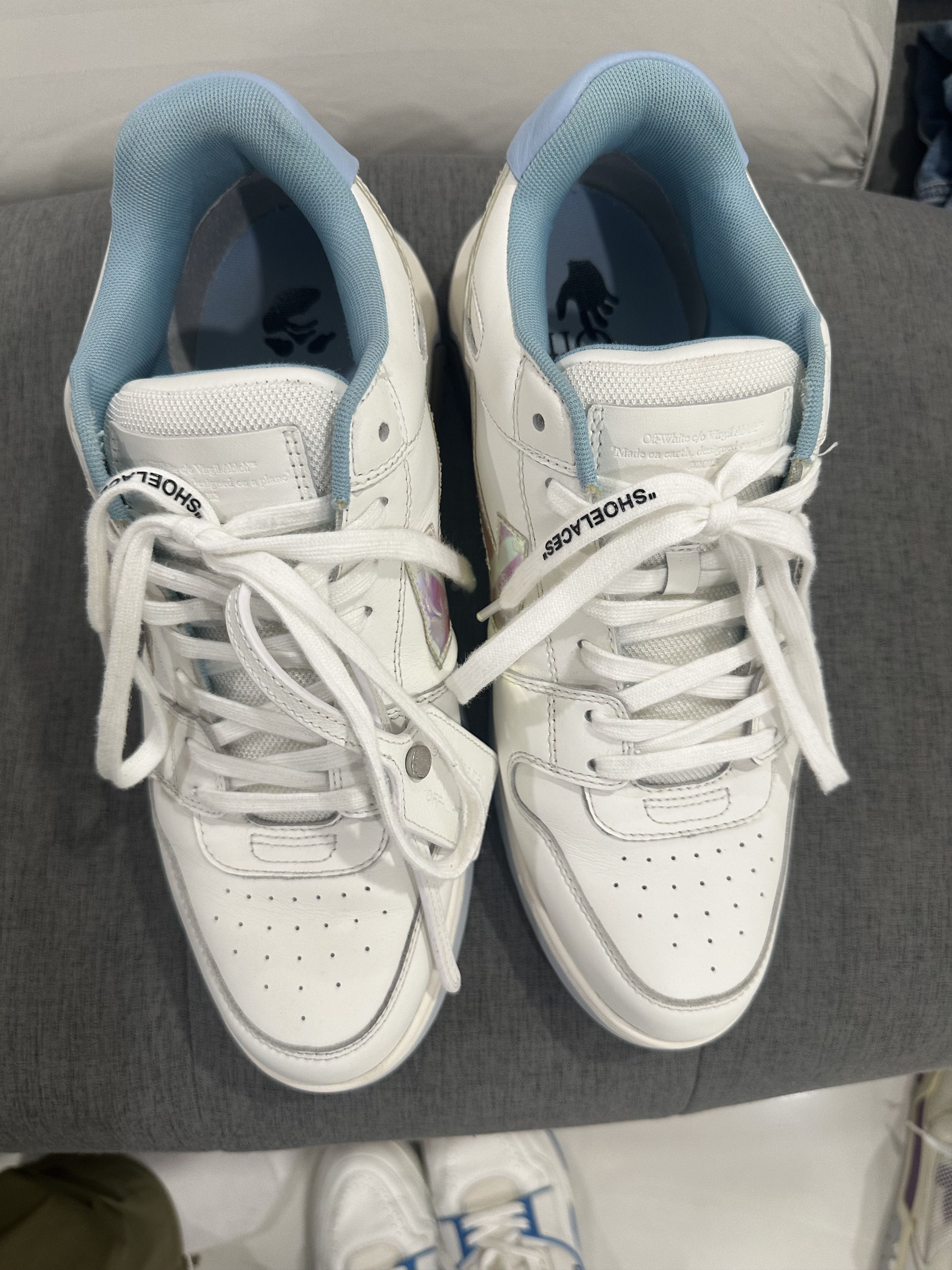 Off-White Off White Out Of Office White Iridescent Sneakers Size US 12 / EU 45 - 6 Thumbnail