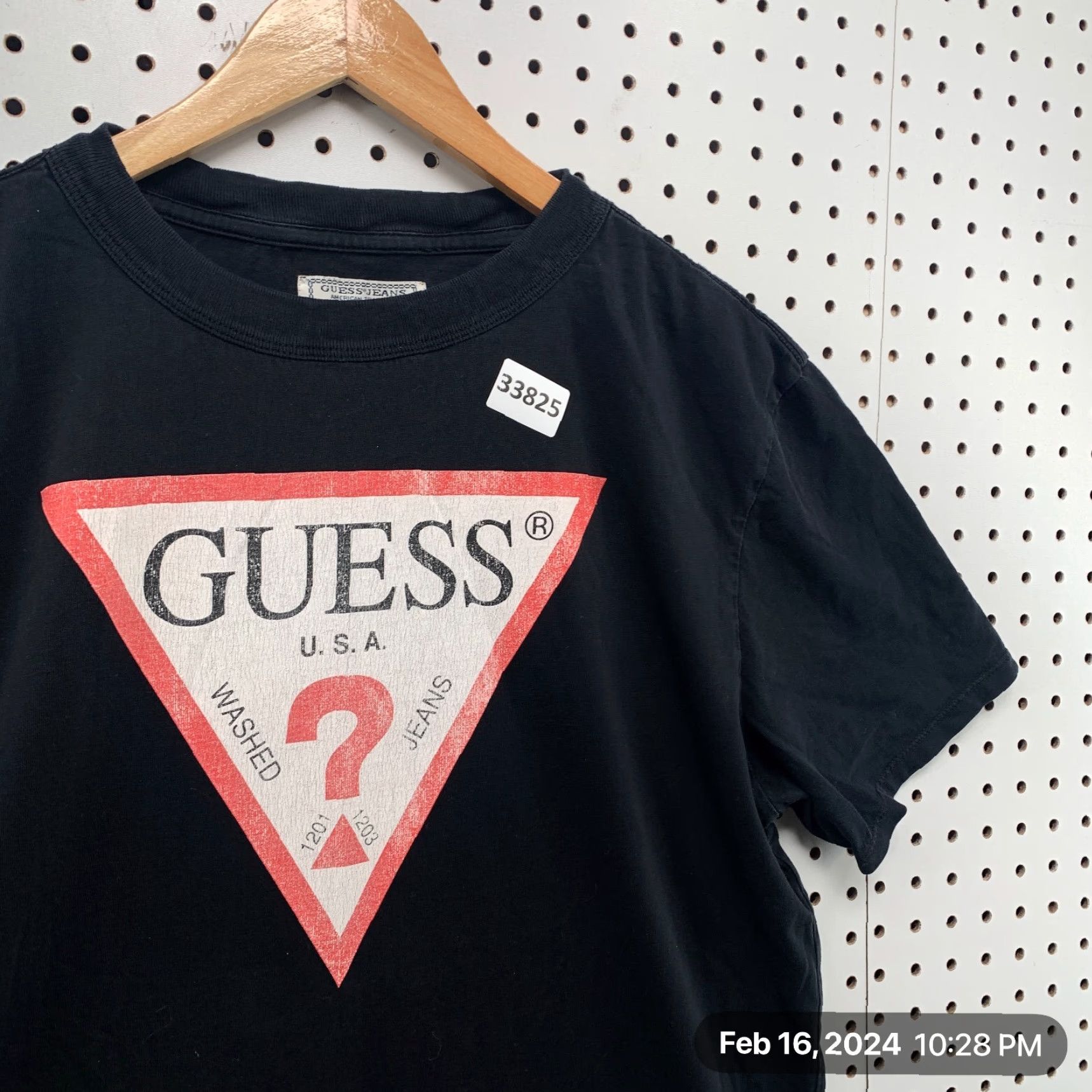 Guess VINTAGE Guess Jeans Shirt Mens Medium Black Logo Casual Short Sleeve 22x28.5 Size US M / EU 48-50 / 2 - 5 Thumbnail