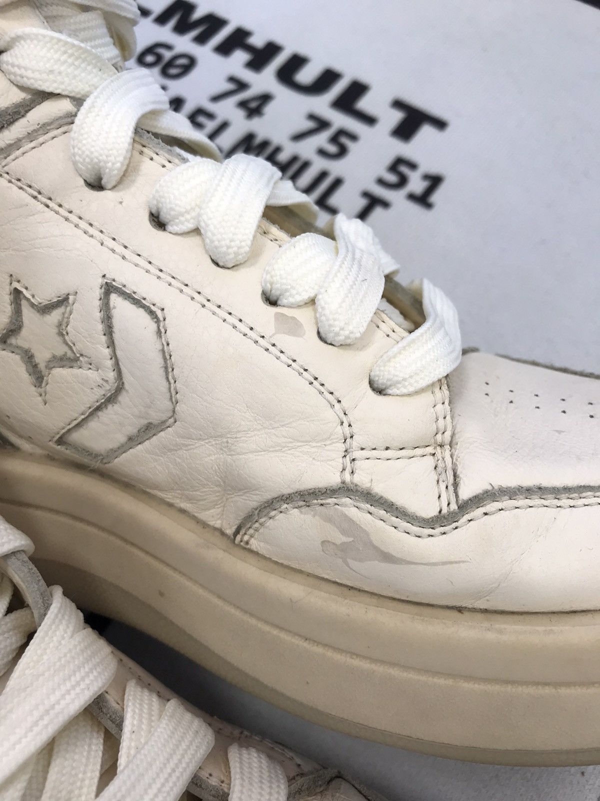 Rick Owens Drkshdw Converse Rick Owens x TURBOWPN Mid “Egret” Size US 7 / EU 40 - 10 Thumbnail