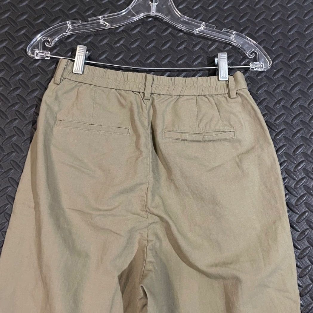 Uniqlo VINTAGE Uniqlo Women Beige Linen Blend High Rise Pants Baggy XS Waist 24–25 Chino Womens XS Beige Khaki Size 26" / US 2 / IT 38 - 3 Thumbnail