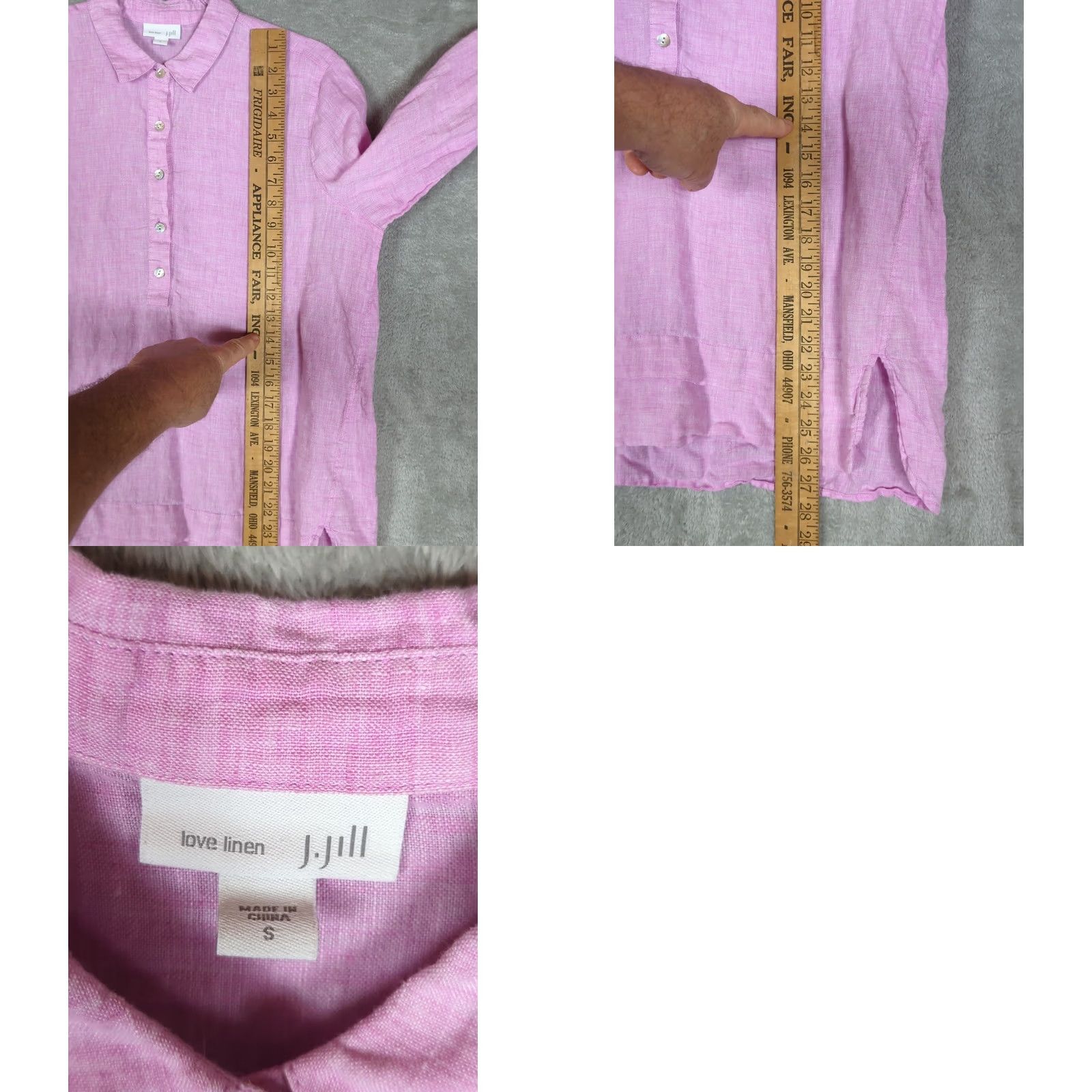 J. Jill VINTAGE J Jill Top S Womans Small Mauve Pink Linen Popover Peasant Lagenlook Tunic Size S / US 4 / IT 40 - 8 Thumbnail