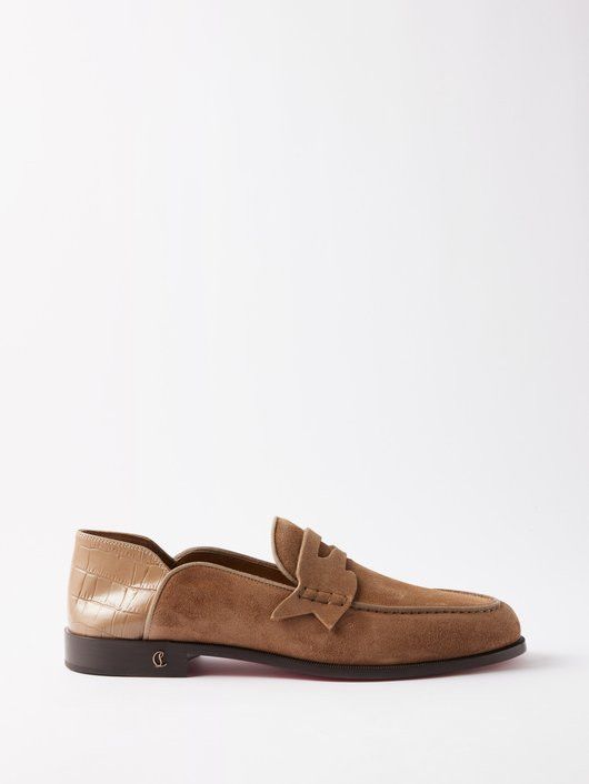 Penny No Back suede loafers