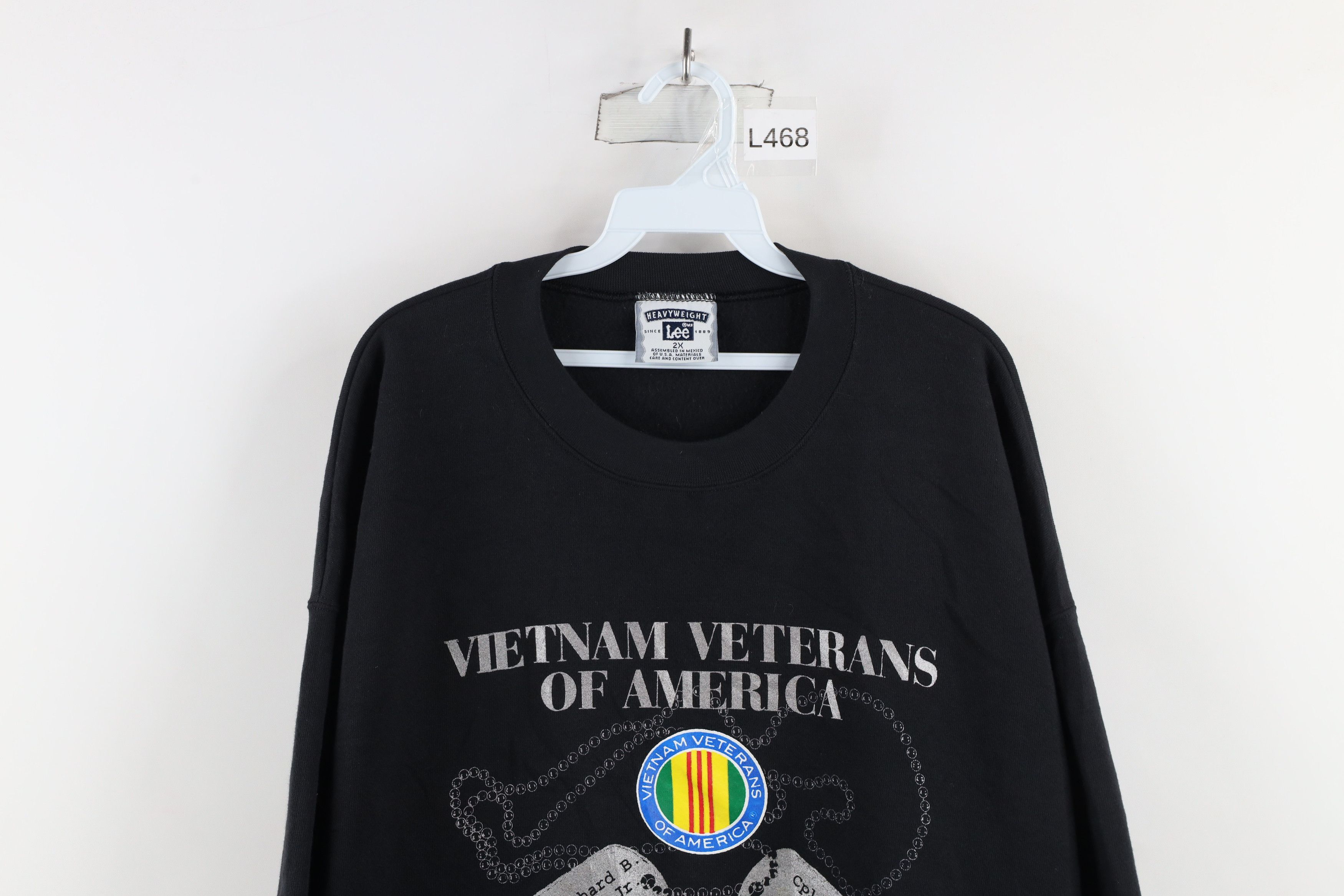 Vintage Vintage 90s Veterans of America Chapter 837 Sweatshirt Black Size US XXL / EU 58 / 5 - 2 Thumbnail