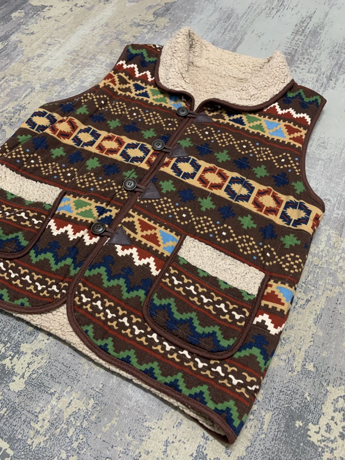 Japanese Brand Vintage Native x Navajo Multicolour Vest Size US XL / EU 56 / 4 - 2 Thumbnail