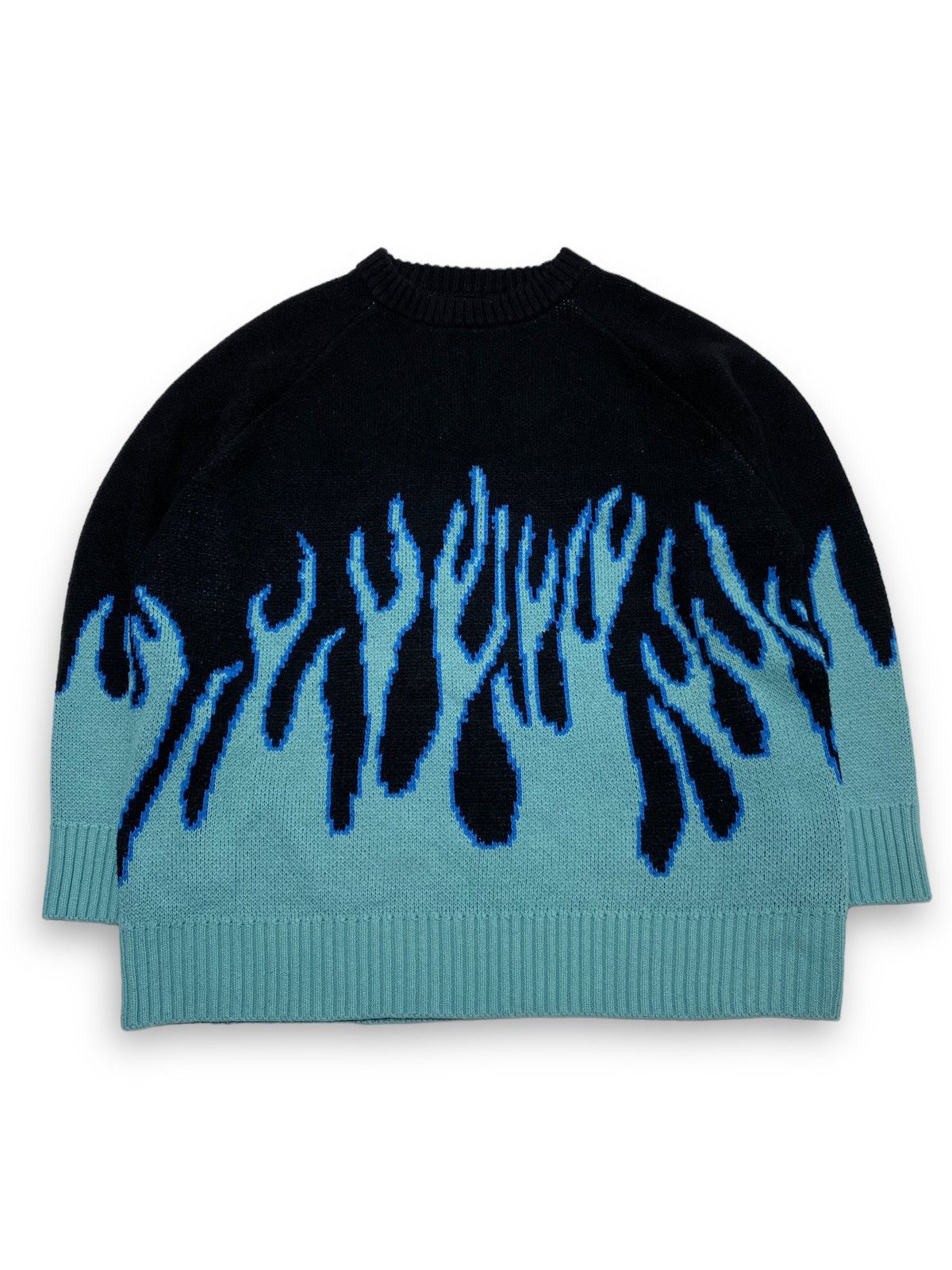 Other Vintage Blue Flame Sweater Heavy Thicc Size US XL / EU 56 / 4 - 1 Thumbnail