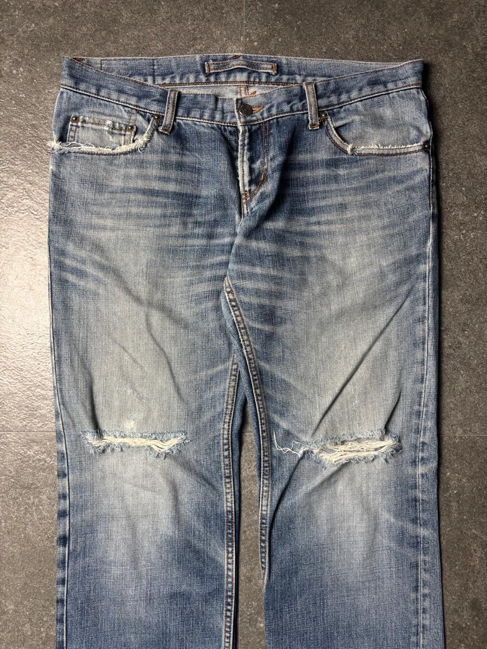 PPFM 2000s PPFM Snake Skin Pocket Distressed Jeans Size US 34 / EU 50 - 11 Thumbnail