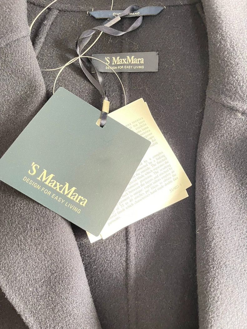 Max Mara Max Mara Wool coat (100%), navy Size L / US 10 / IT 46 - 3 Thumbnail
