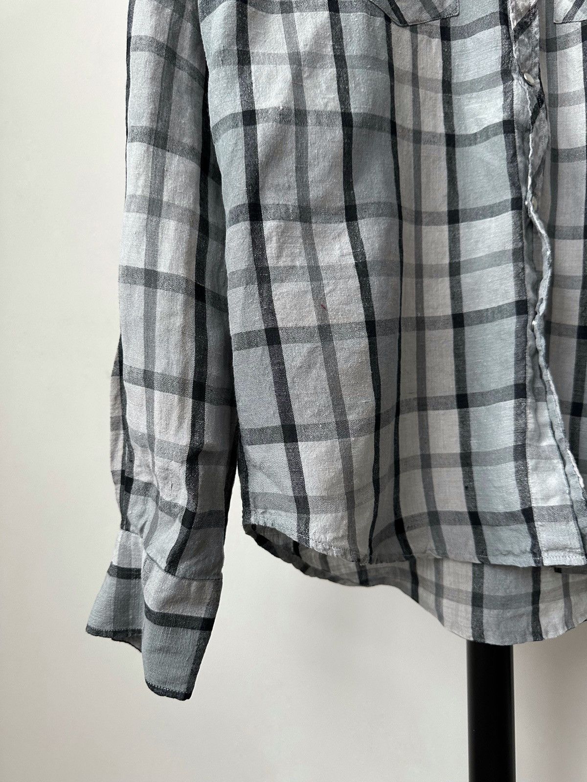 Acne Studios Acne Studios Jeans Linen Button Up Check Shirt Flannel Size US M / EU 48-50 / 2 - 5 Thumbnail