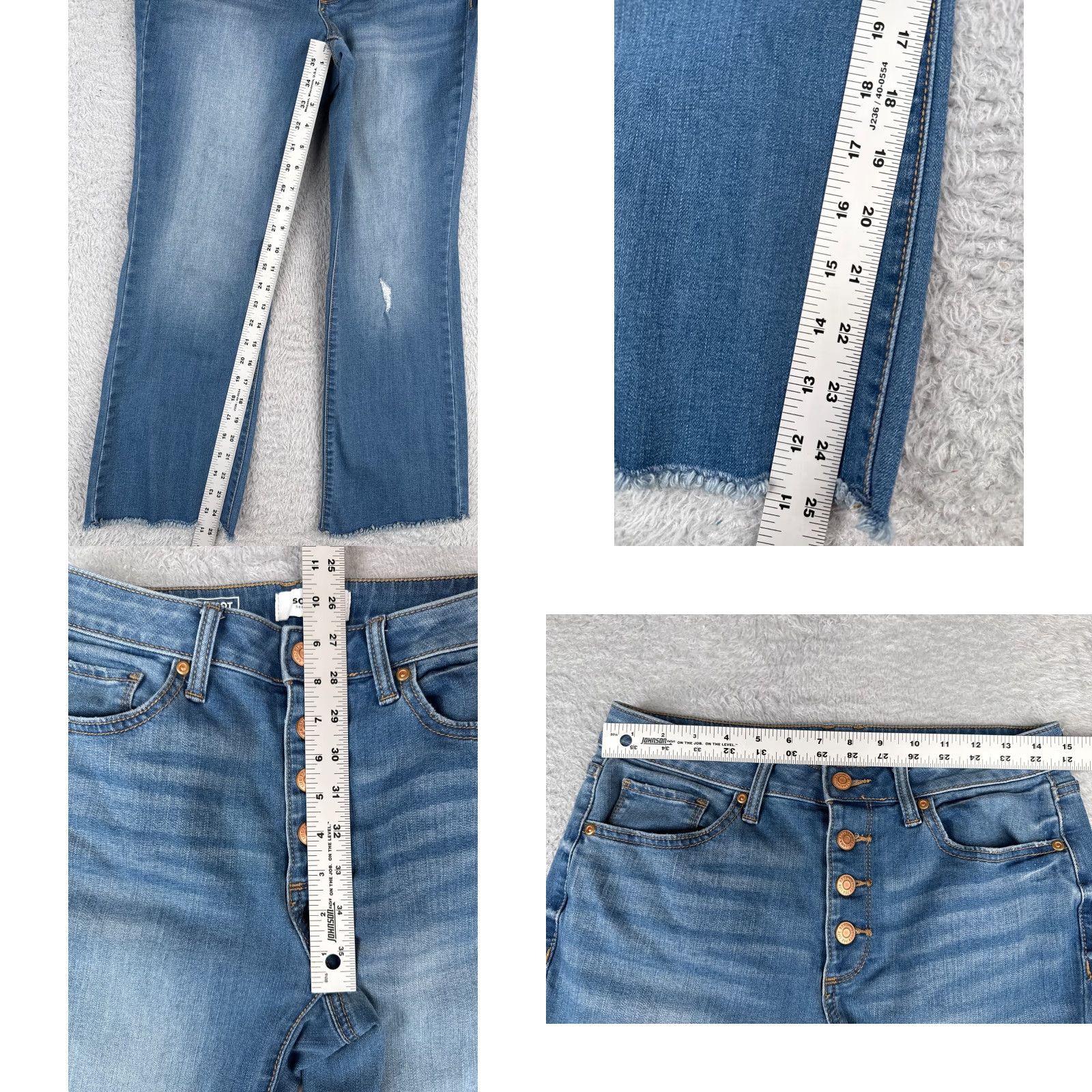 Vintage Sonoma Jeans Womens 8 Blue Denim Crop Bootcut Mid Rise Cotton Blend 29x25 Boots? Size 30" / US 8 / IT 44 - 8 Thumbnail