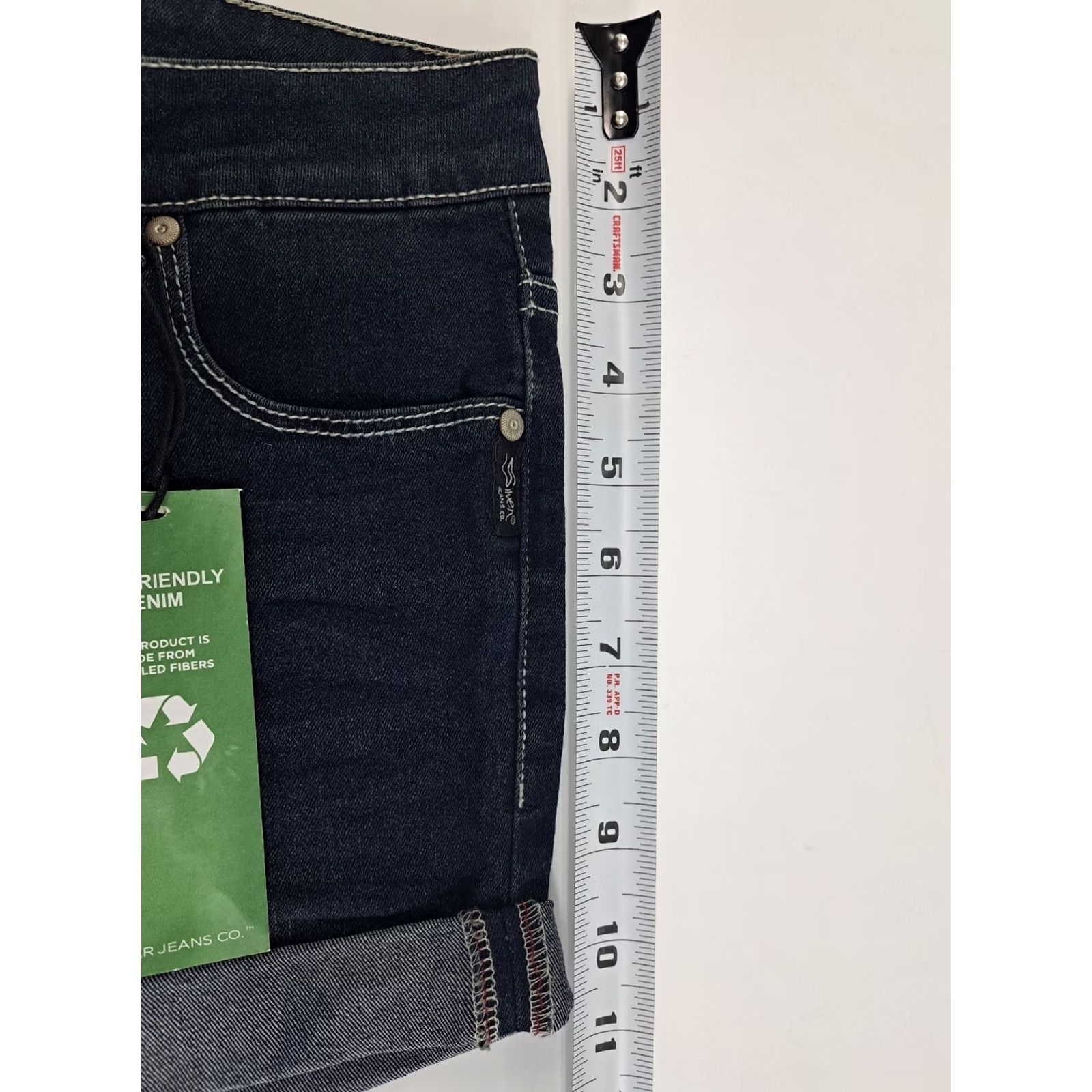 Silver Jeans Co. Silver Jeans Womens 27/28 Mid Rise Denim Shorts Embroidered Cuffed Casual Blue 2.5in Inseam Mens? Size 27" / US 4 / IT 40 - 5 Thumbnail