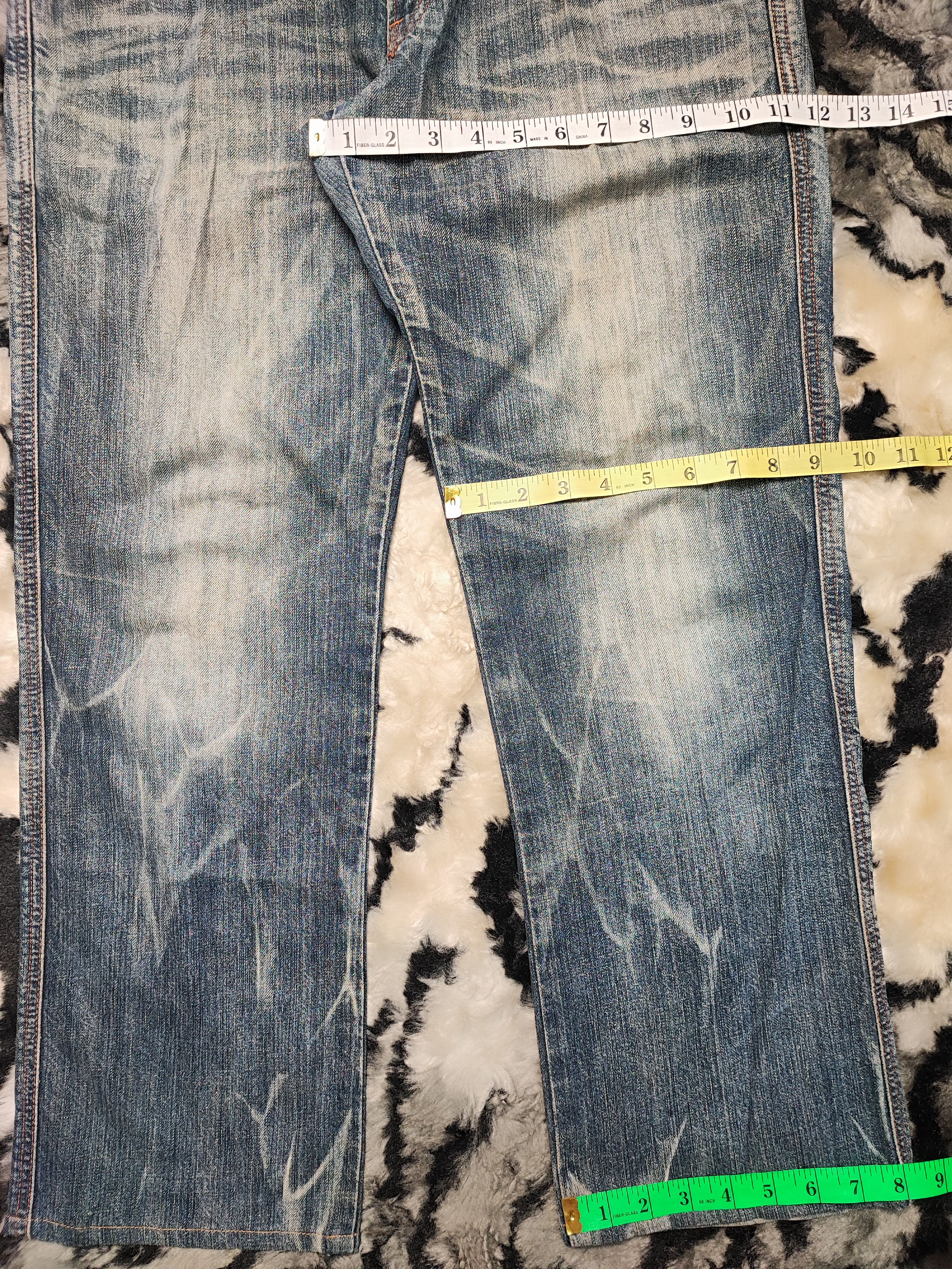 Edwin VINTAGE EDWIN 503 BLUE TRIP DISTRESSED JEANS VERY RARE Size US 33 - 4 Thumbnail