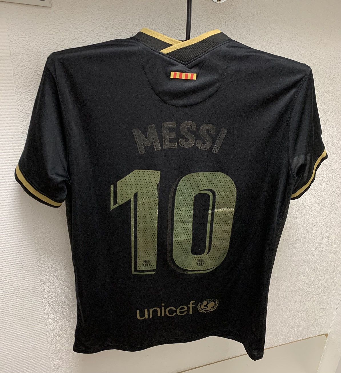 Barcelona Nike soccer jersey Messi 10 black edition L sz