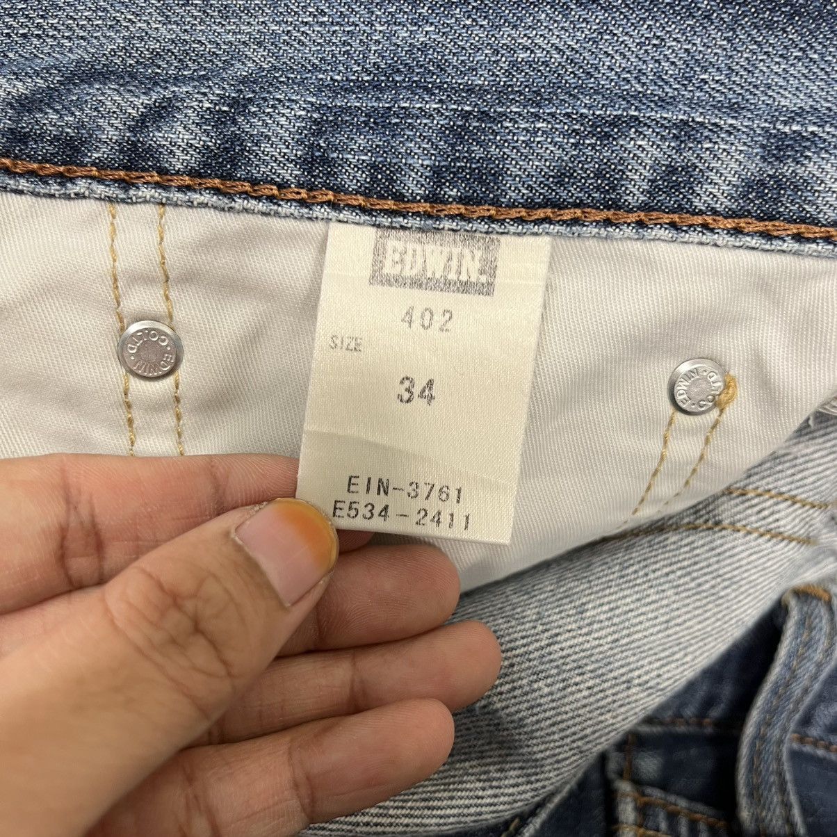 Edwin Vintage Edwin Sashiko Rare Design Workwear Denim Jeans Size US 34 / EU 50 - 16 Thumbnail