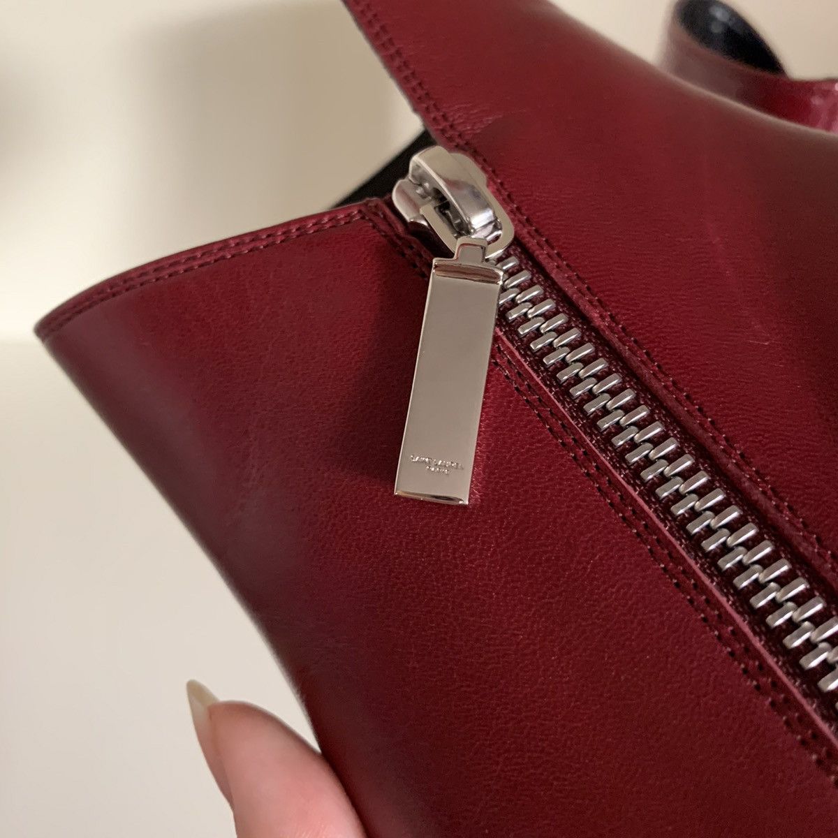 Saint Laurent Paris Burgundy leather zip up boots Size US 6 / IT 36 - 15 Thumbnail