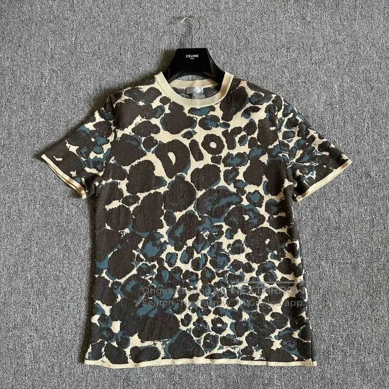 Dior Dior Summer Khaki Wool Blend Short Sleeve Tee . Size US M / EU 48-50 / 2 - 1 Thumbnail