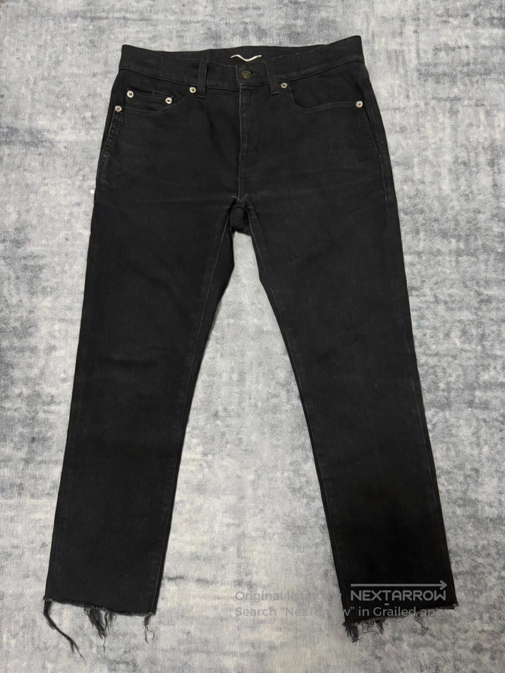 Hedi Slimane × Saint Laurent Paris 13FW D02 Black Chain Jeans Sz30