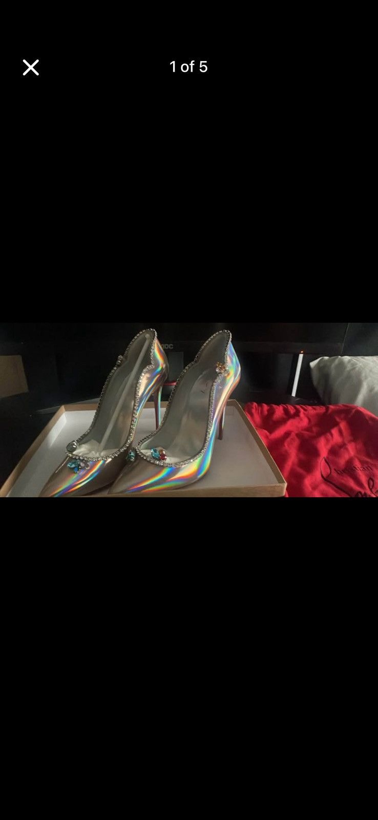 Christian Louboutin Christian Louboutin holographic / embellished pumps Size US 6.5 / IT 36.5 - 3 Thumbnail