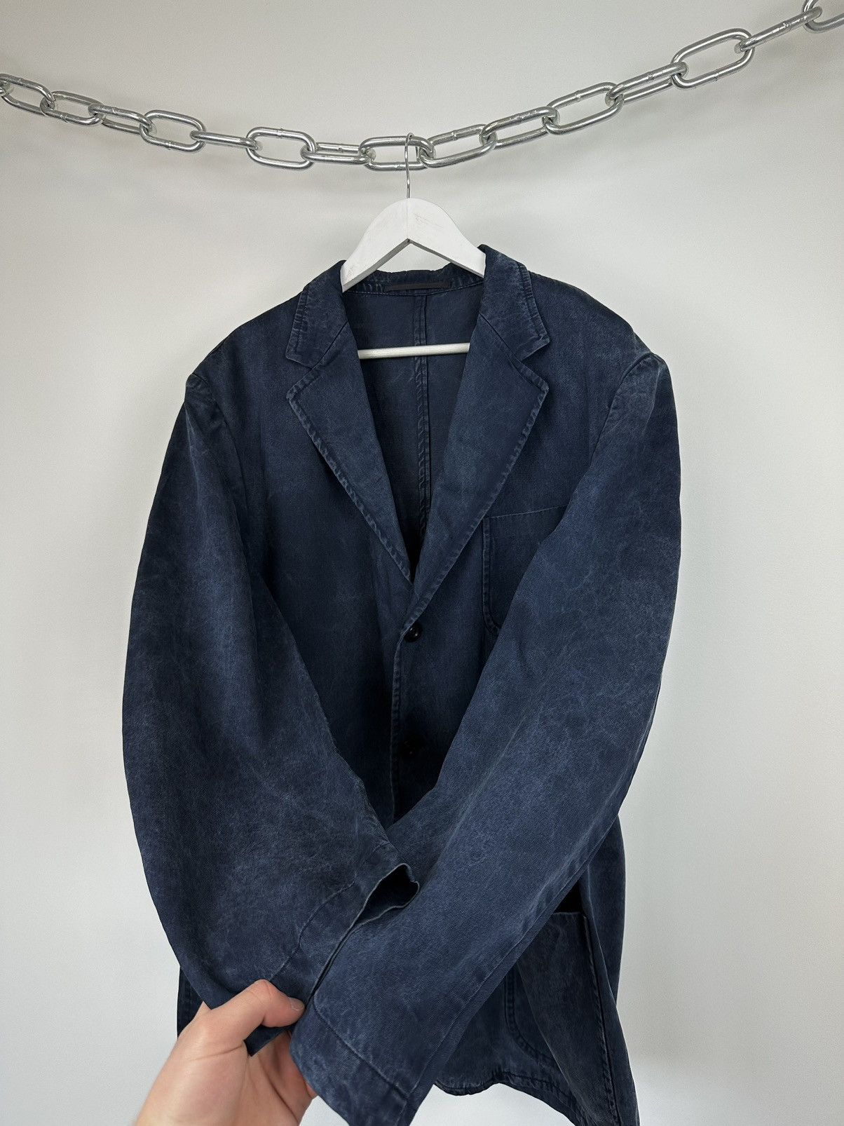 Balmain Vintage Balmain Designer Tencel Fabric Dyed Blazer Jacket Size 46R - 5 Thumbnail