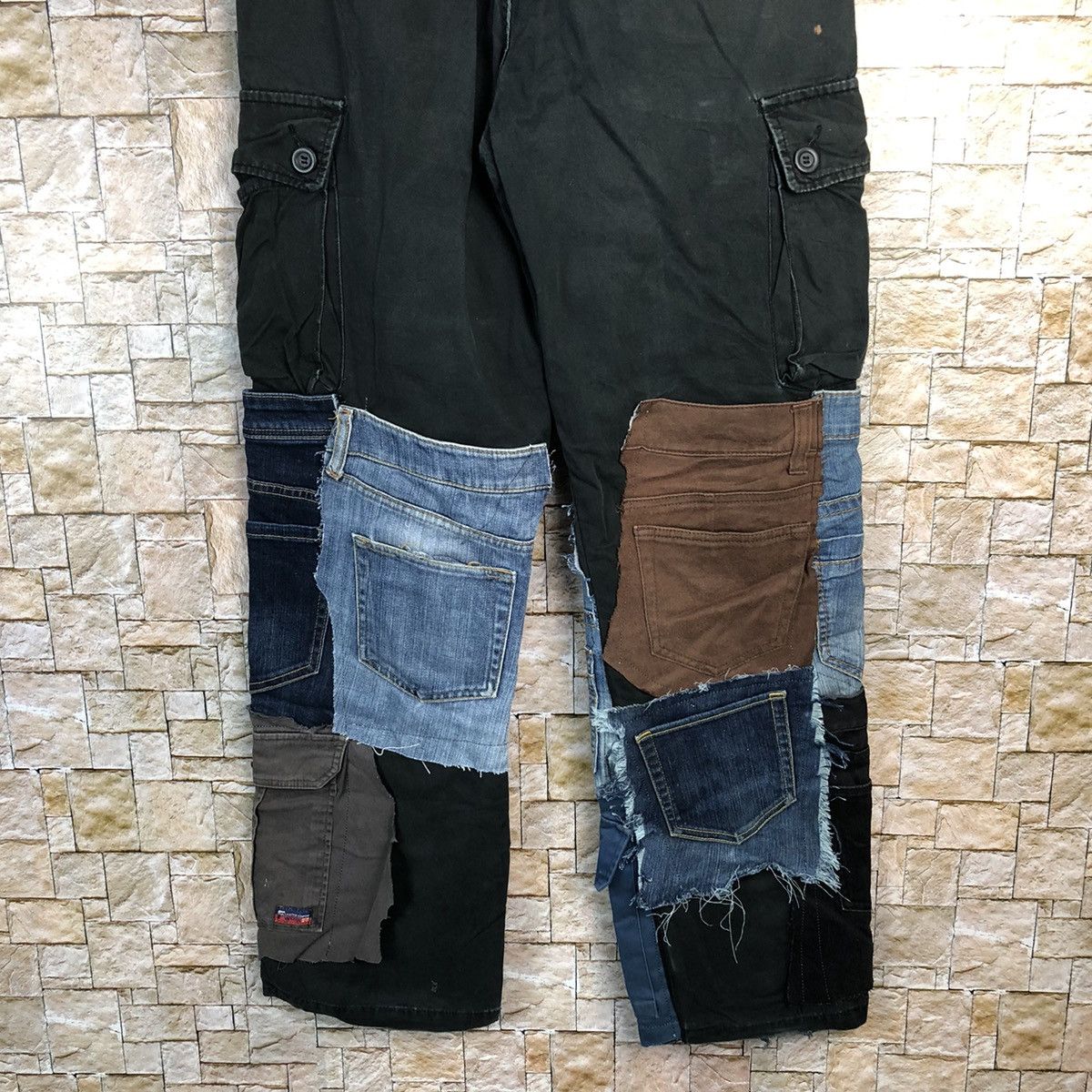Japanese Brand Navy Produce custom patchwork Cargo Multipocket Pants #A139 Size US 34 / EU 50 - 18 Thumbnail