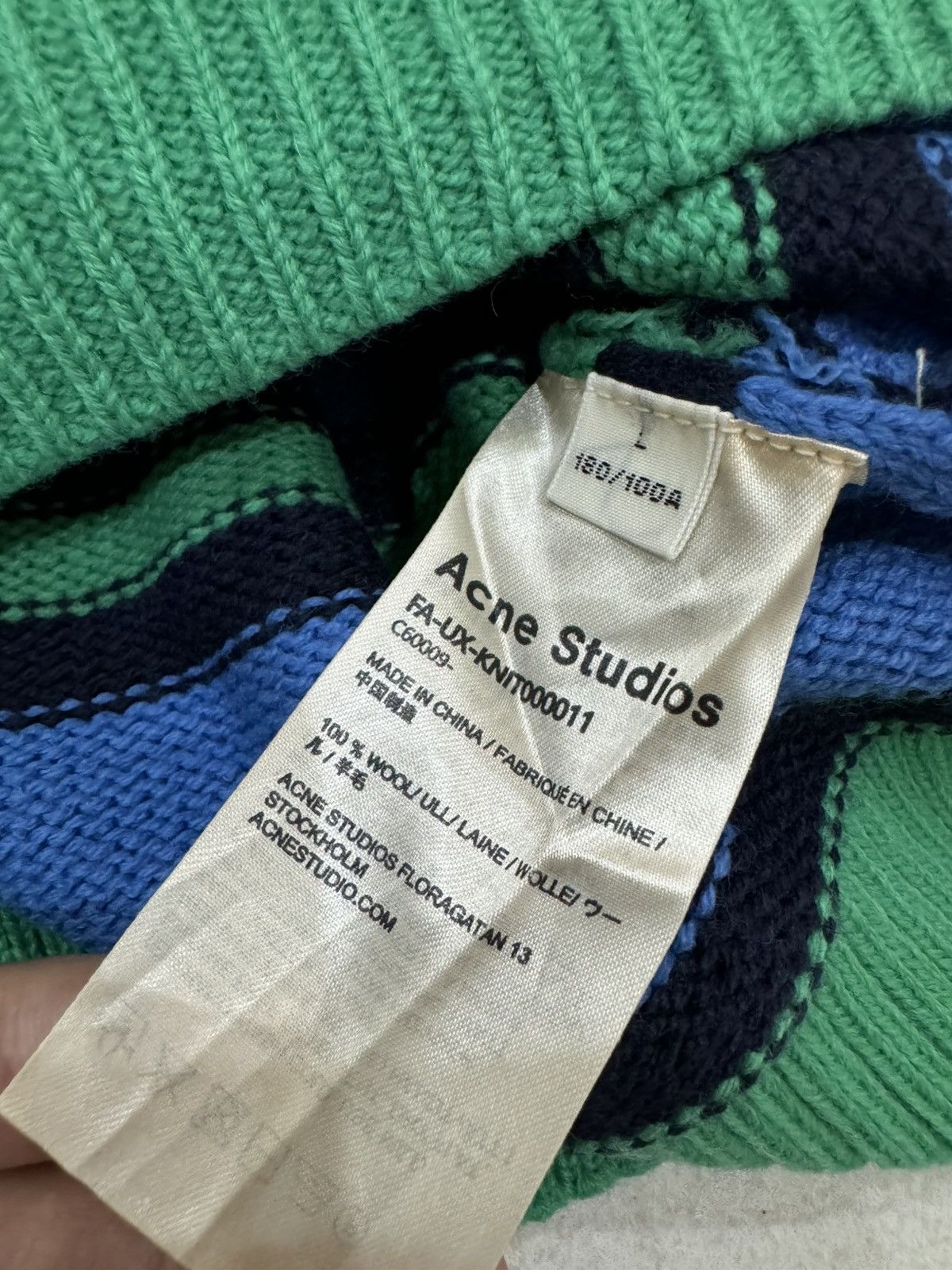 Acne Studios Stripe Wool Knit Size US L / EU 52-54 / 3 - 4 Thumbnail