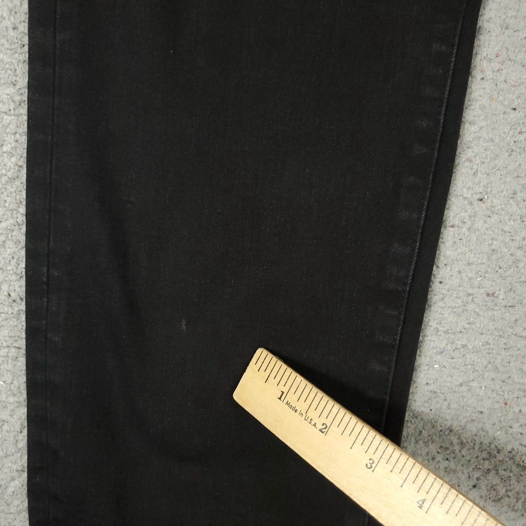 Denime Twillory Jeans Mens 36x34 Black Slim Fit 5 Pocket Denim Pants Jeans Size US 36 / EU 52 - 4 Thumbnail