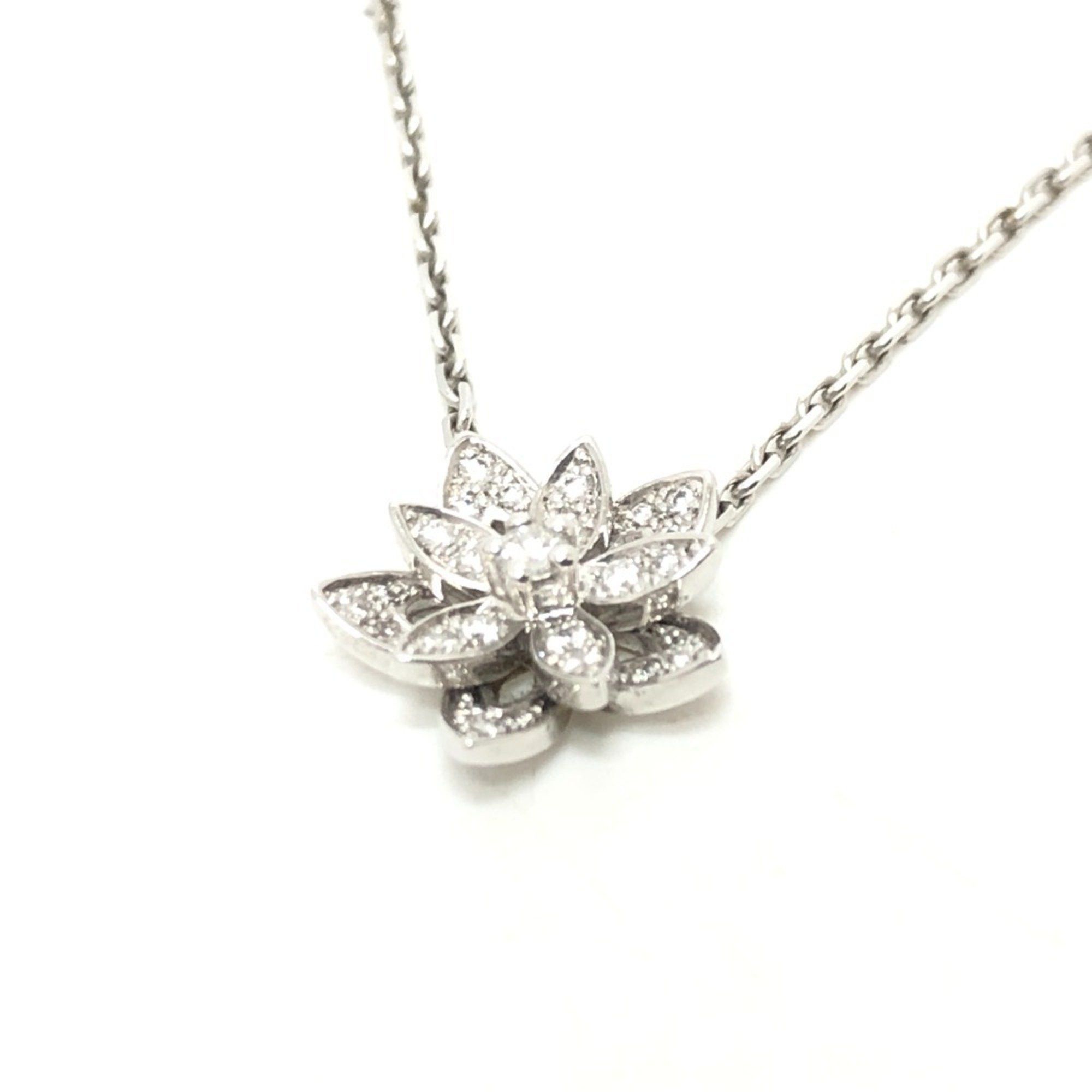 Van Cleef Arpels K18WG Lotus Diamond Chain 41cm Accessories