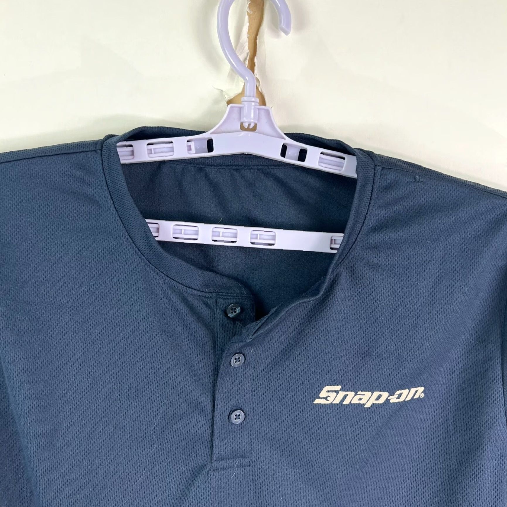 Vintage Snap-On Long Sleeve Thermal Henley Shirt Mens L Blue Size US L / EU 52-54 / 3 - 2 Thumbnail