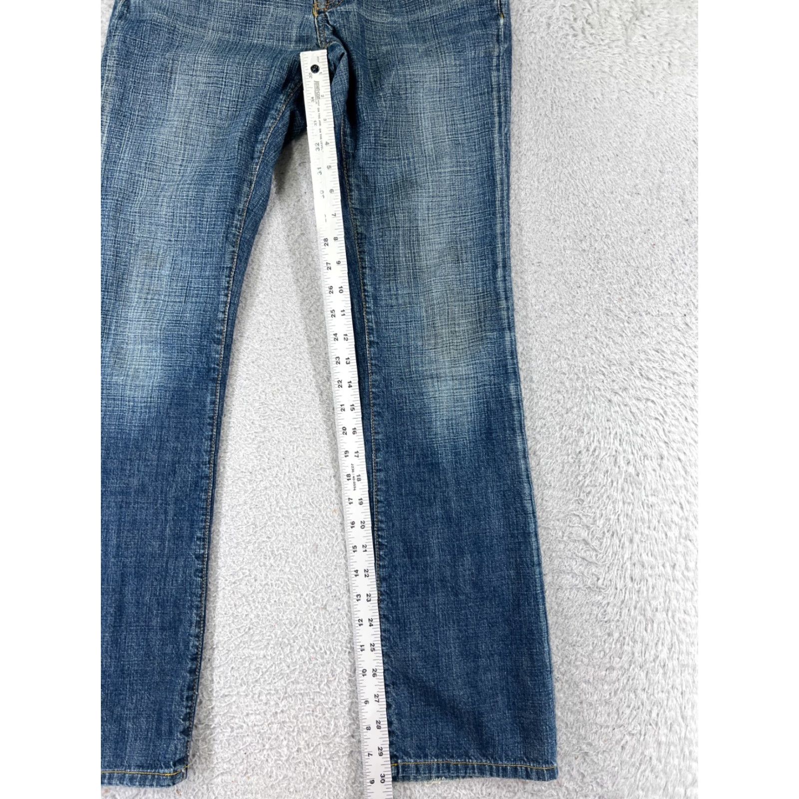 Denime FRX Jeans Womens 27 Blue Denim Bootcut Flared Low Rise 25x30 READ Size 27" / US 4 / IT 40 - 7 Thumbnail