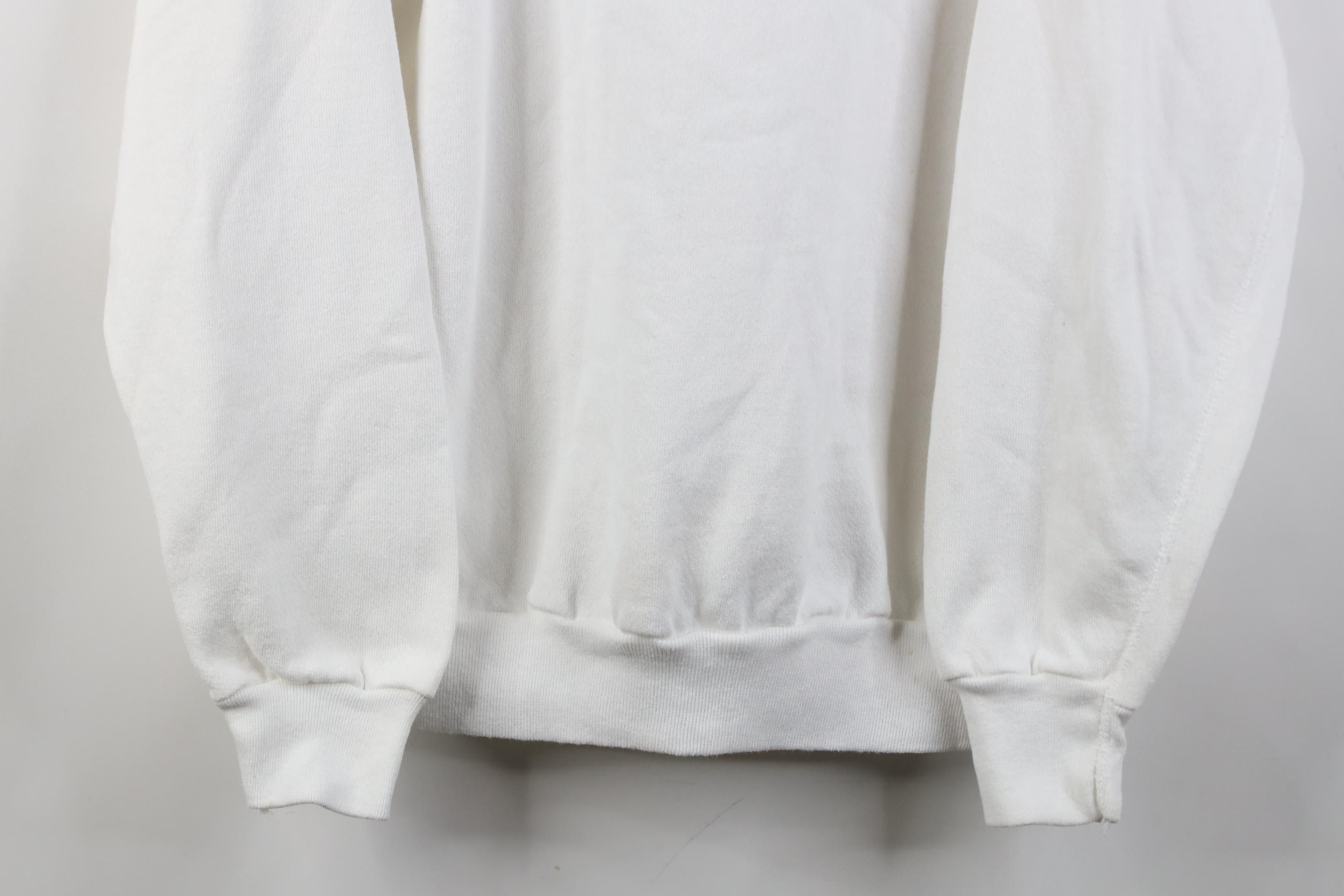 Vintage Vintage 90s Streetwear Raglan Crewneck Sweatshirt White USA Size L / US 10 / IT 46 - 3 Thumbnail